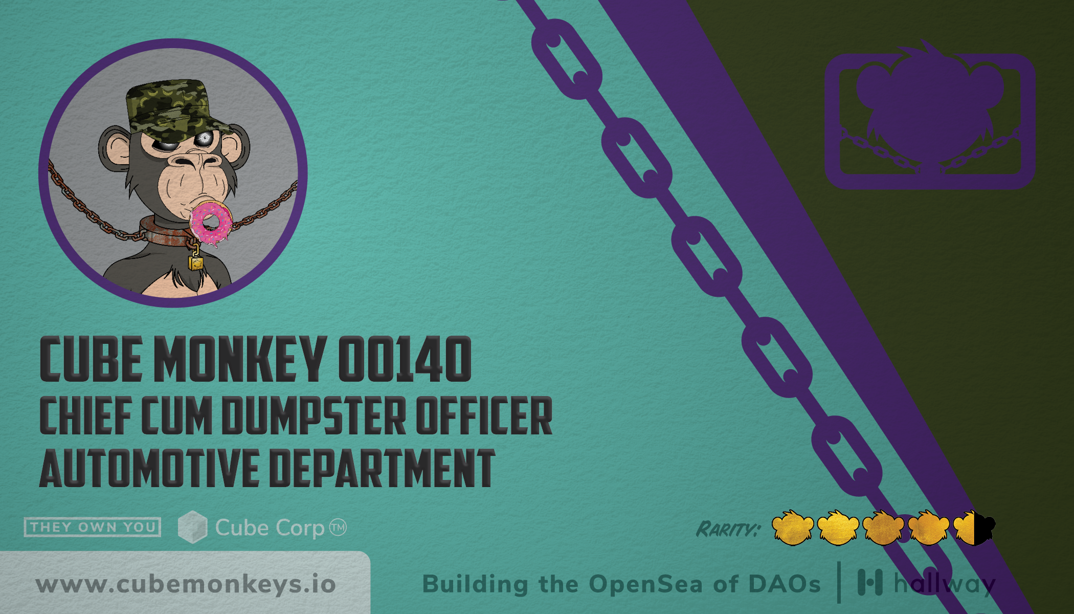 Cube Monkey #140's Business Card