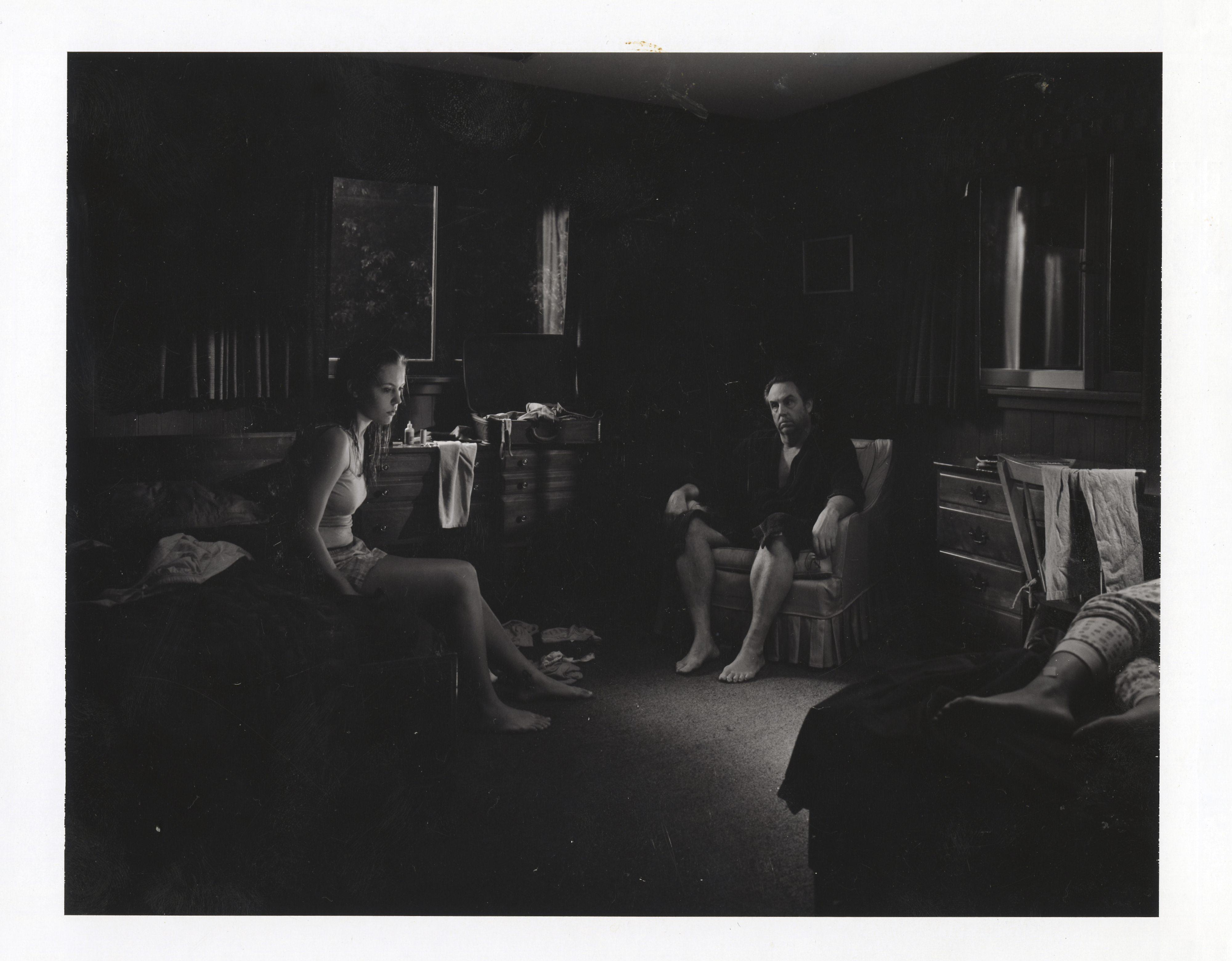 Dream House, 2002, [Father and Daughter] 8 x 10 Black and White Polaroid Study [No. 1]