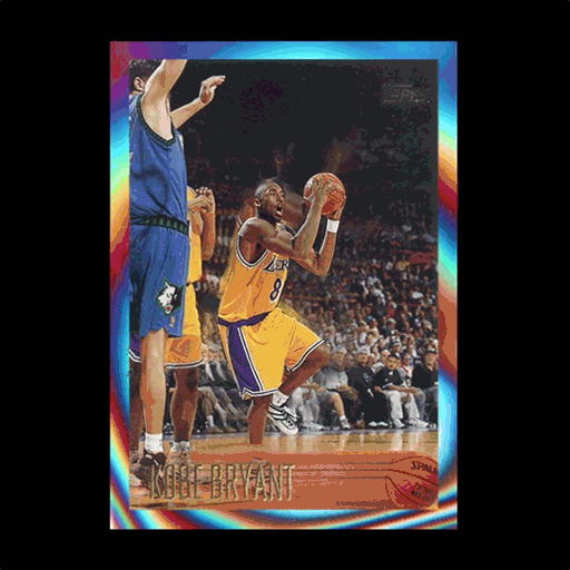 Kobe Bryant 1996 liquid Chrome Rookie Card.