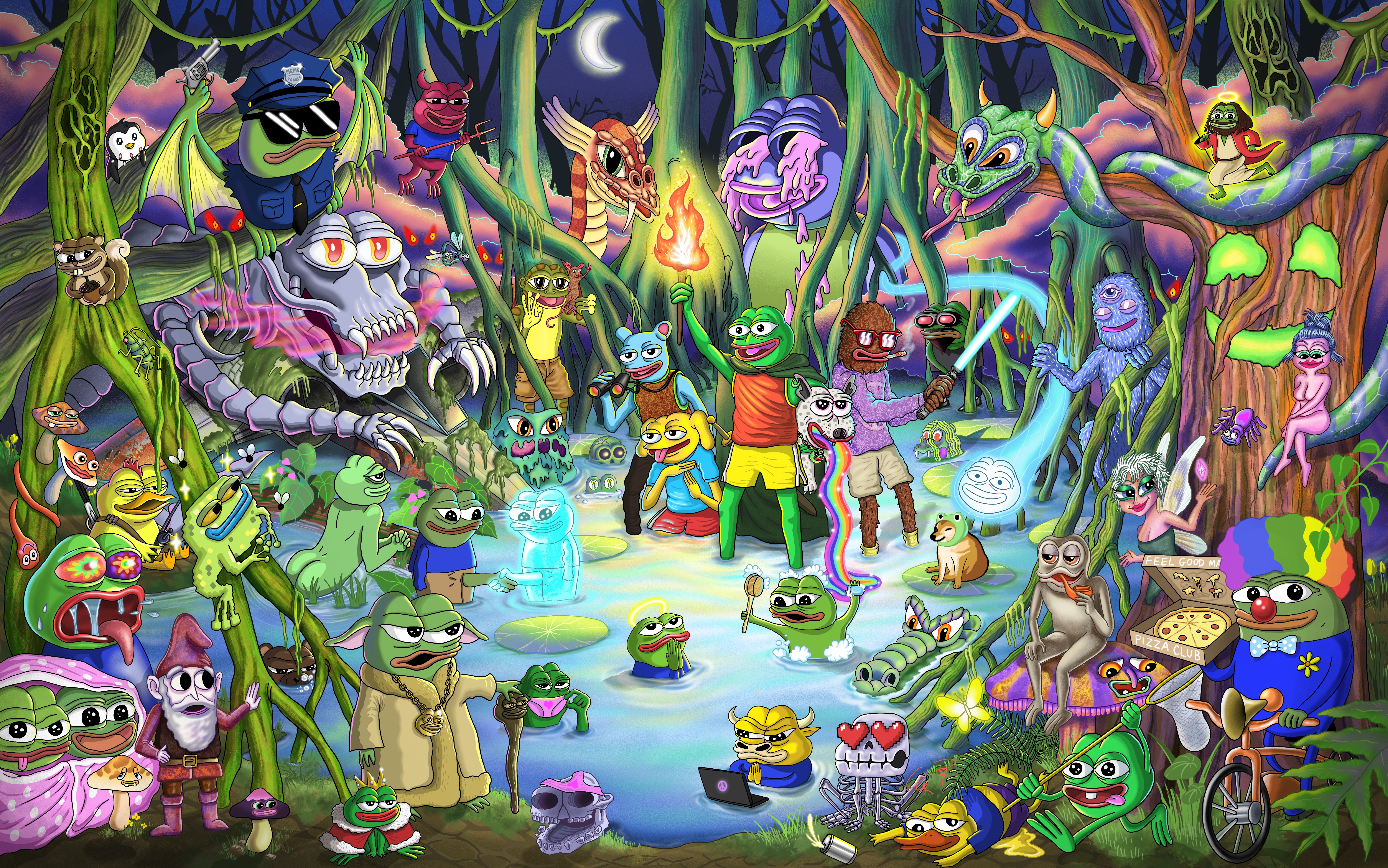 NIGHT IN THE MYSTIC POND
