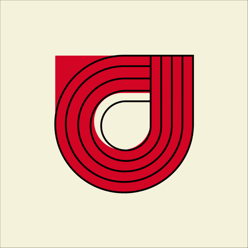 CryptoBauhaus Single Red Circle (8x8 print shipped to you with purchase)