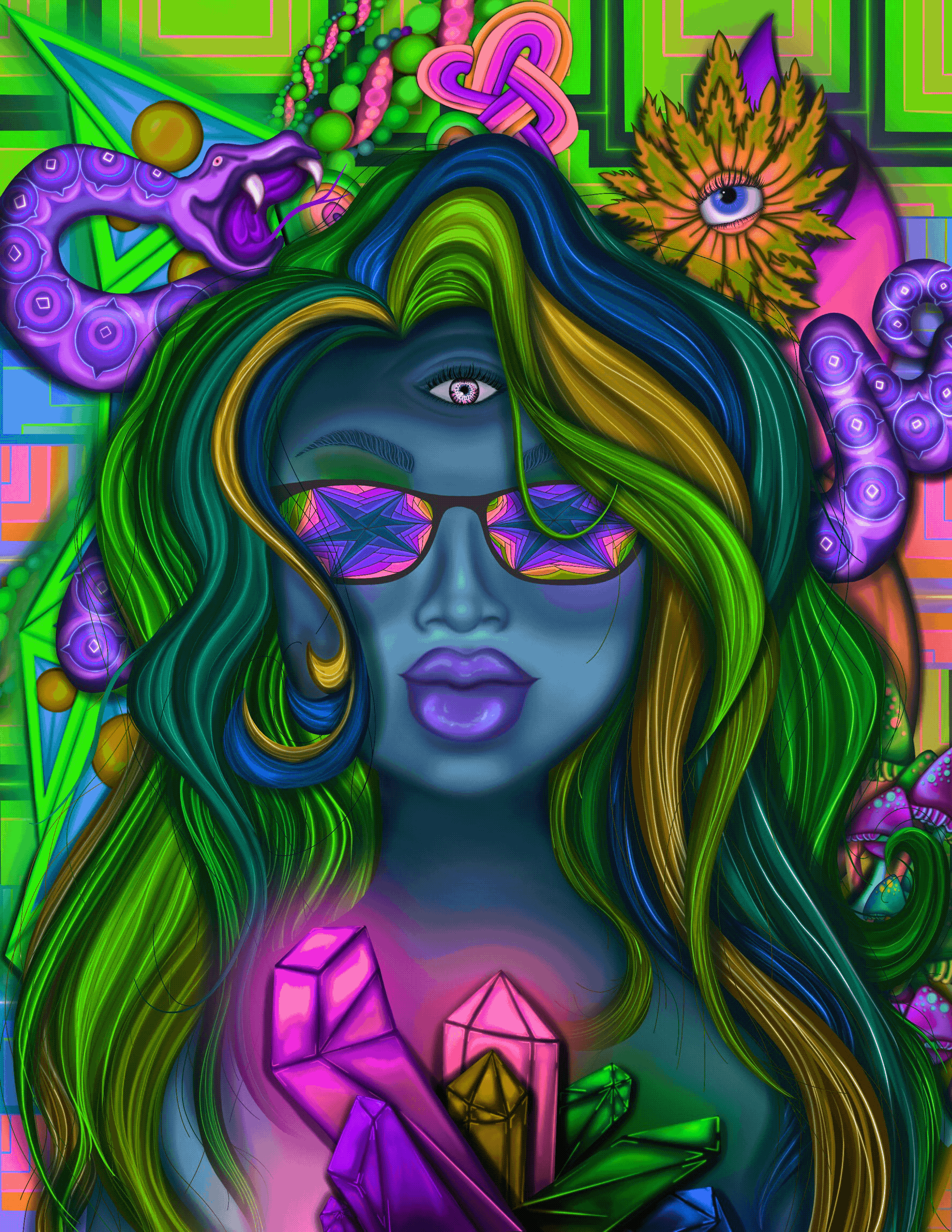 Purple Being Awakening