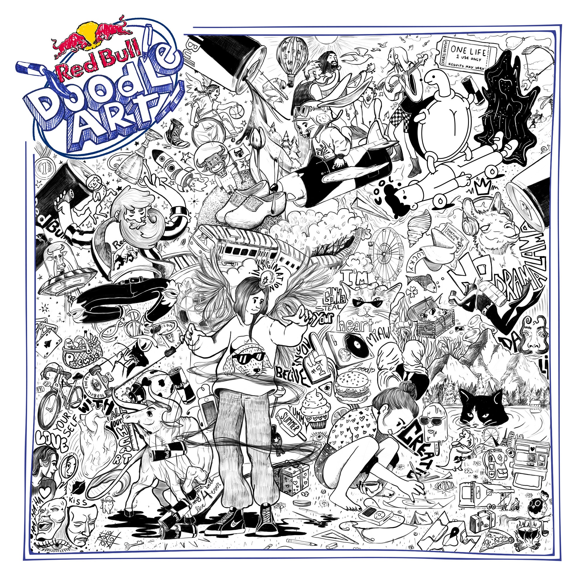 Red Bull Doodle Art Collection mentored by Burnt Toast #11833/12935
