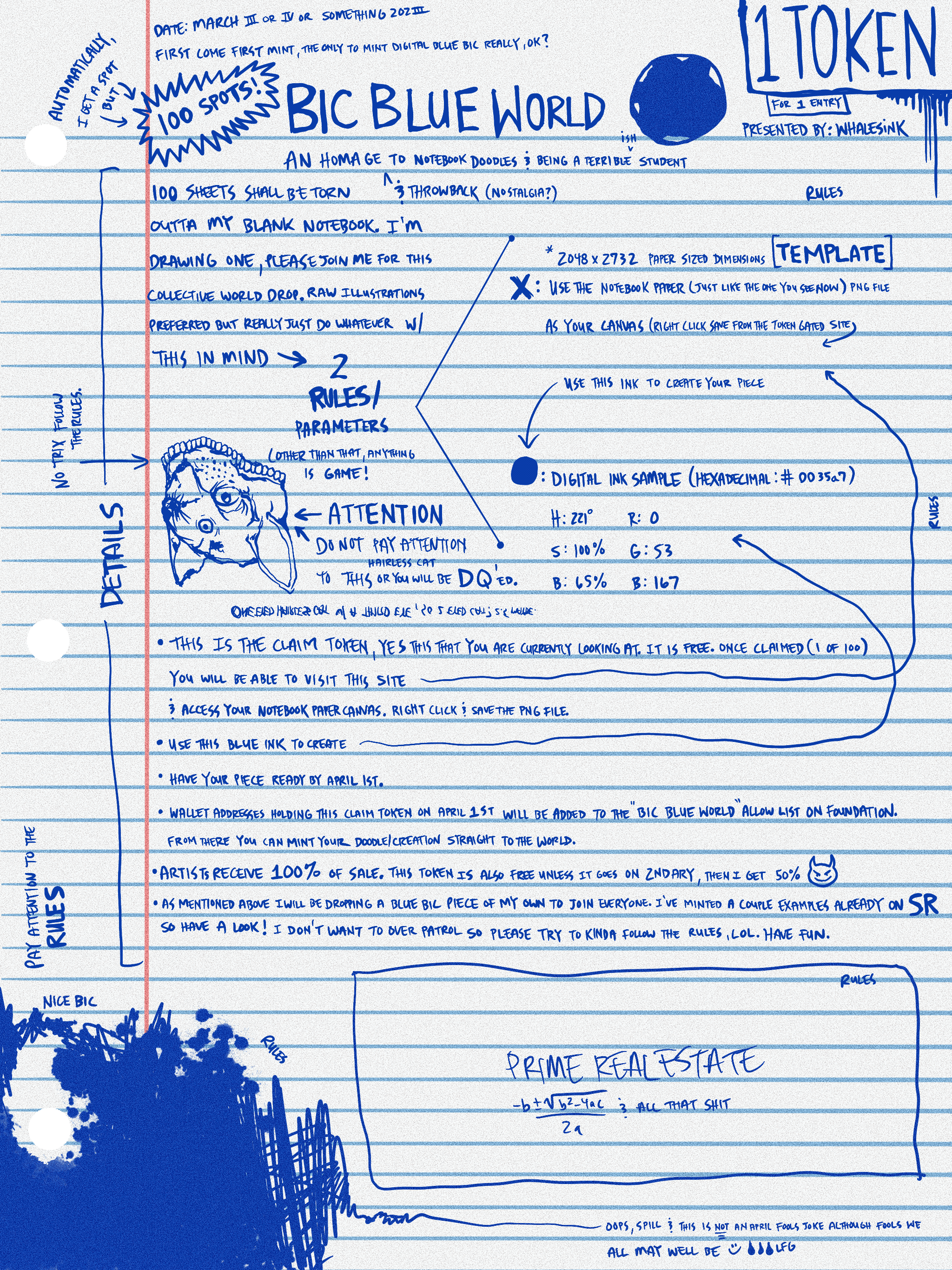 BIC BLUE WORLD ENTRY TOKEN