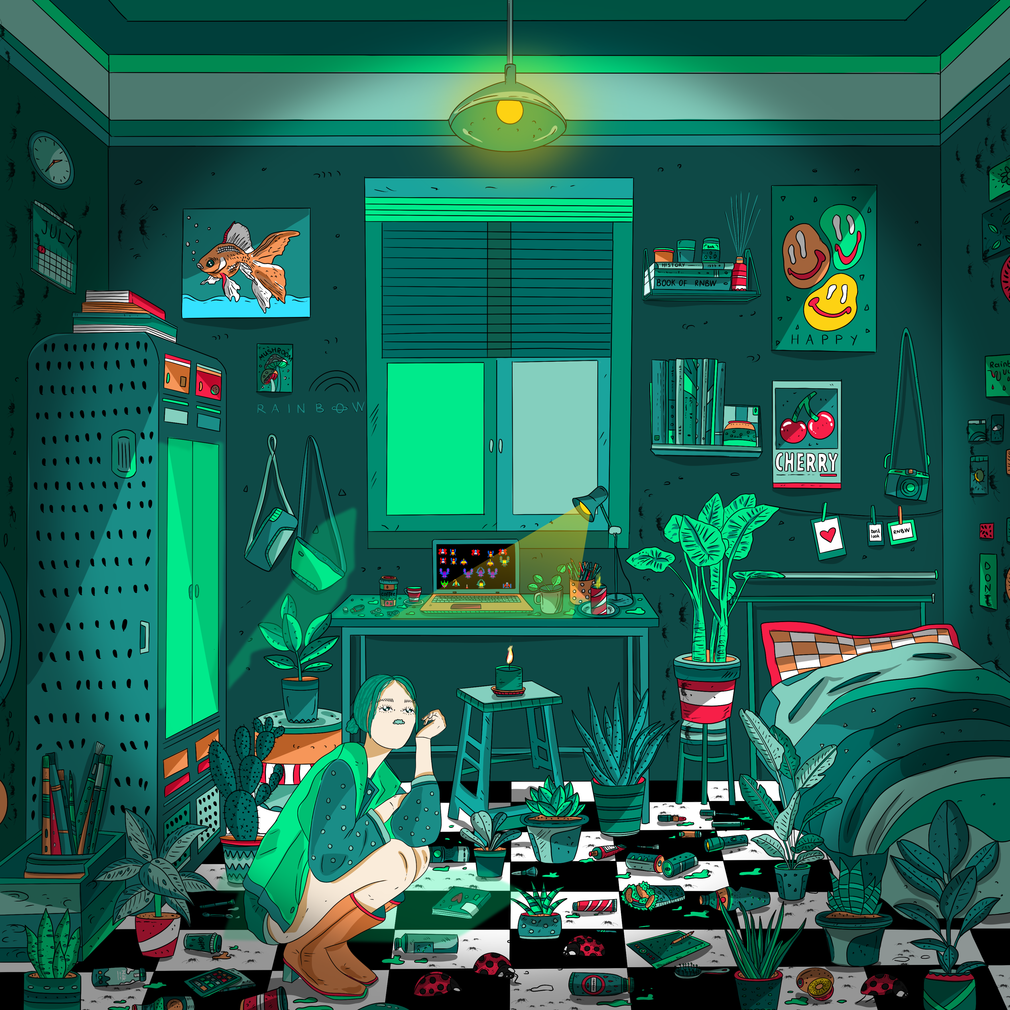 flowery room!