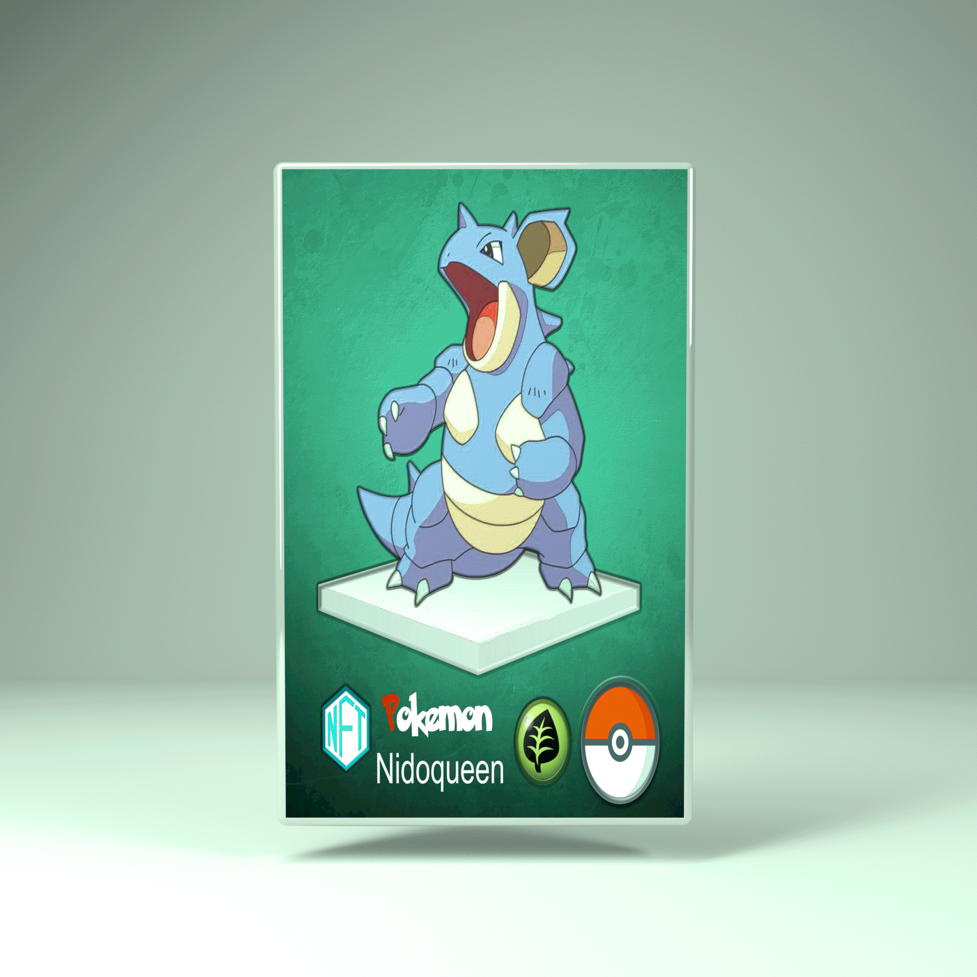  Pokemon 3D collection card (Nidoqueen)