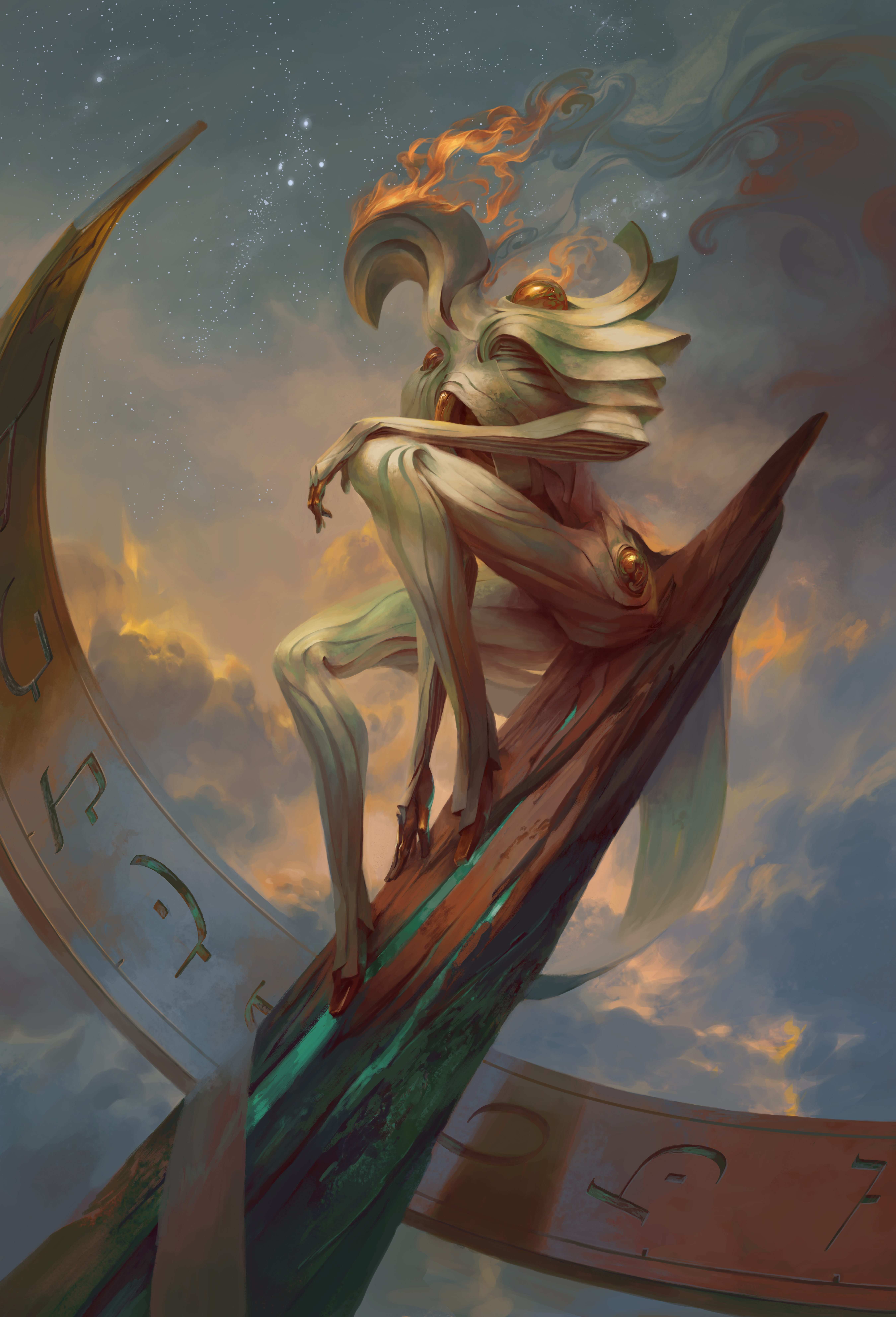 The Seraphim - Remph, Angel of Time by Peter Mohrbacher