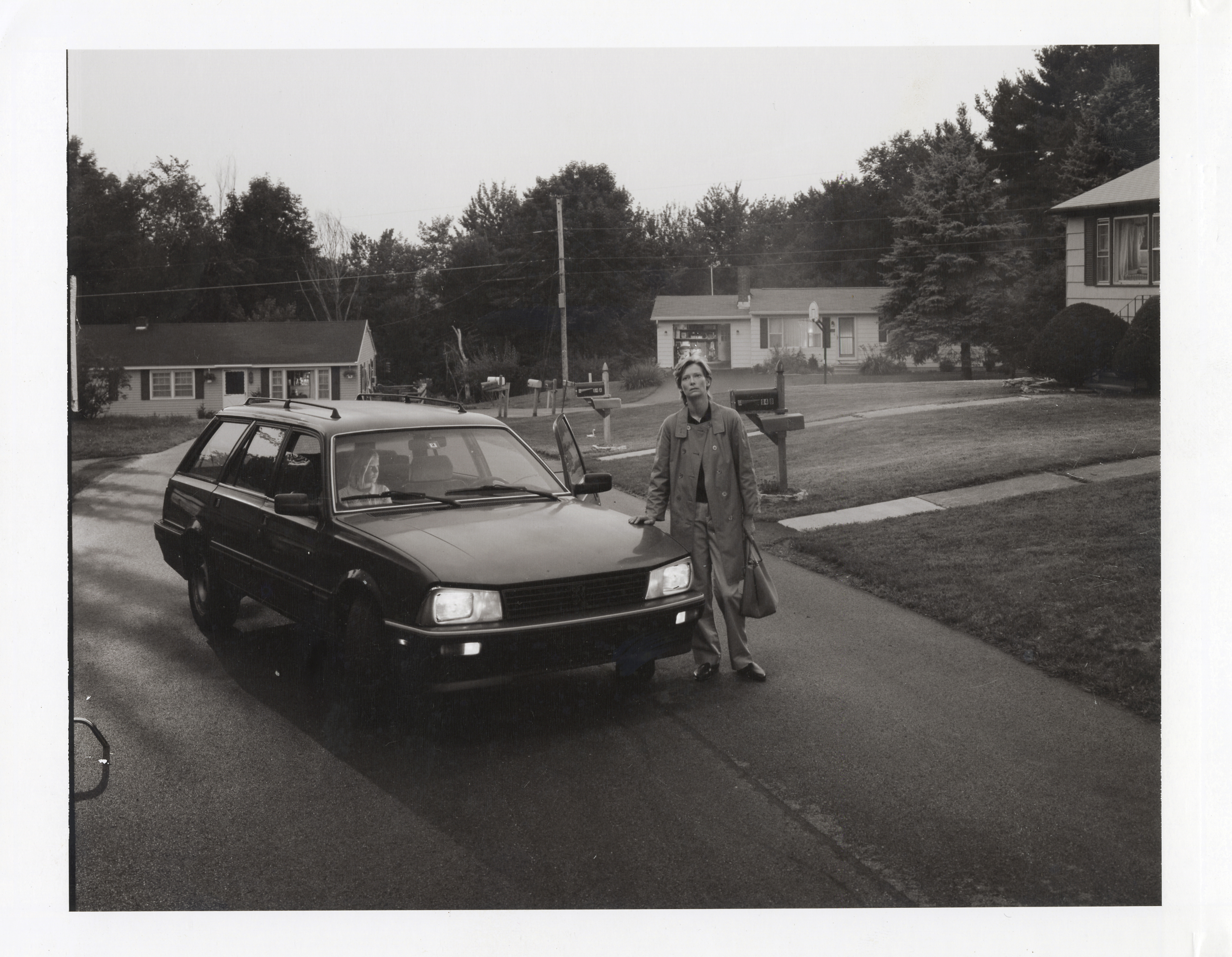 Dream House, 2002, [Tilda Swinton and car] 8 x 10 Black and White Polaroid Study [No. 4]
