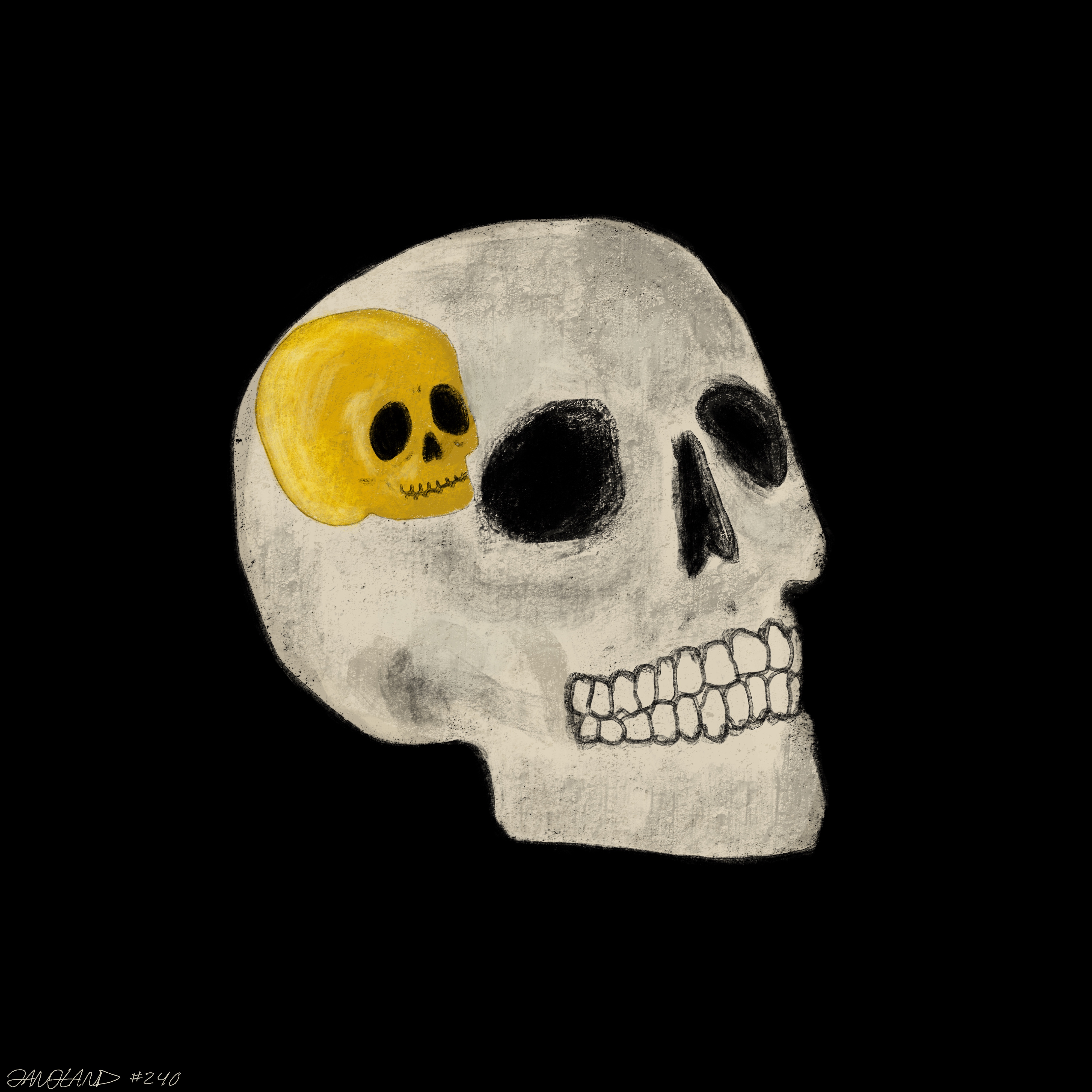 Gangland Skull #240 - by Eddie Gangland