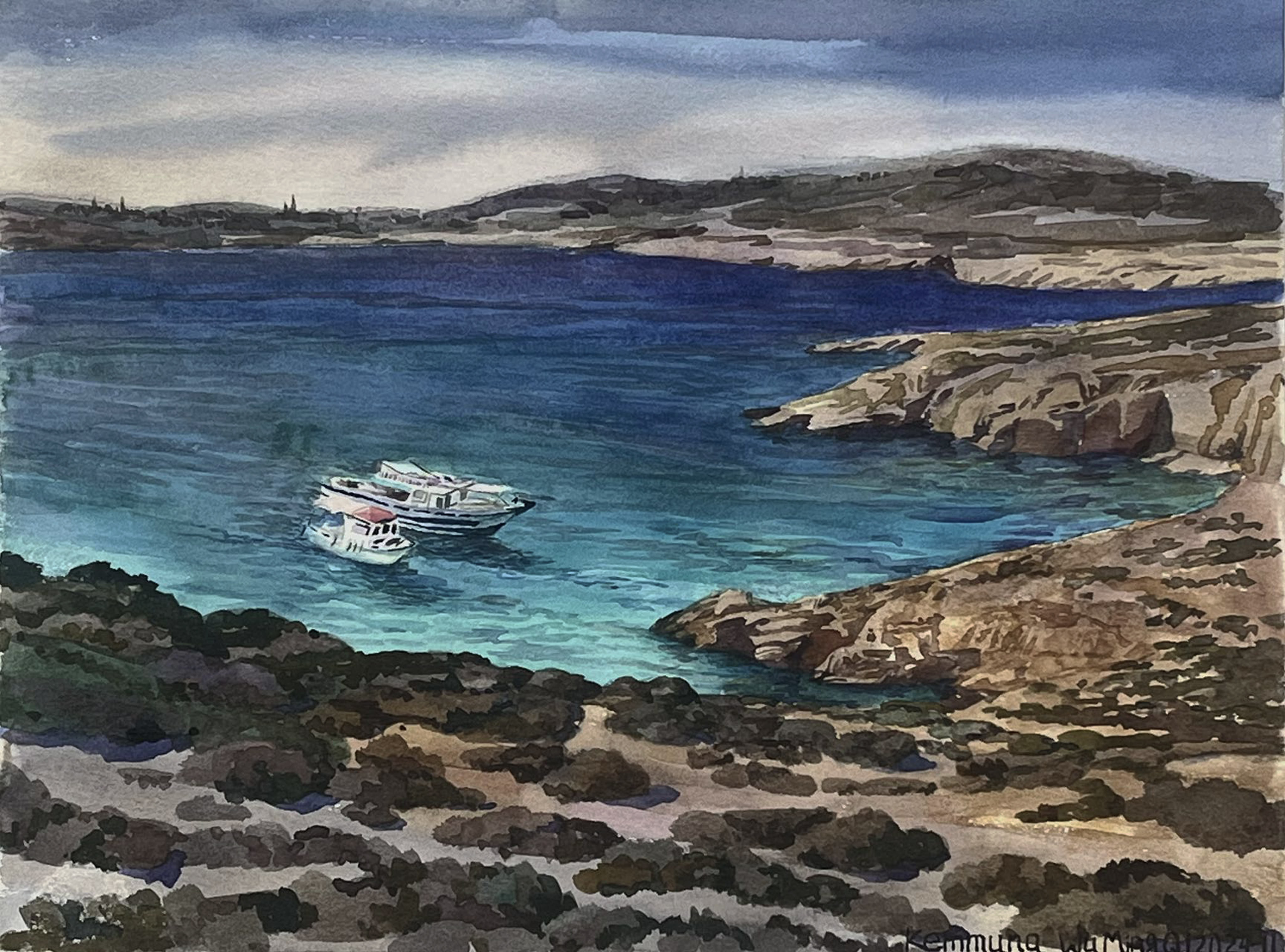 The coast of Comino Island