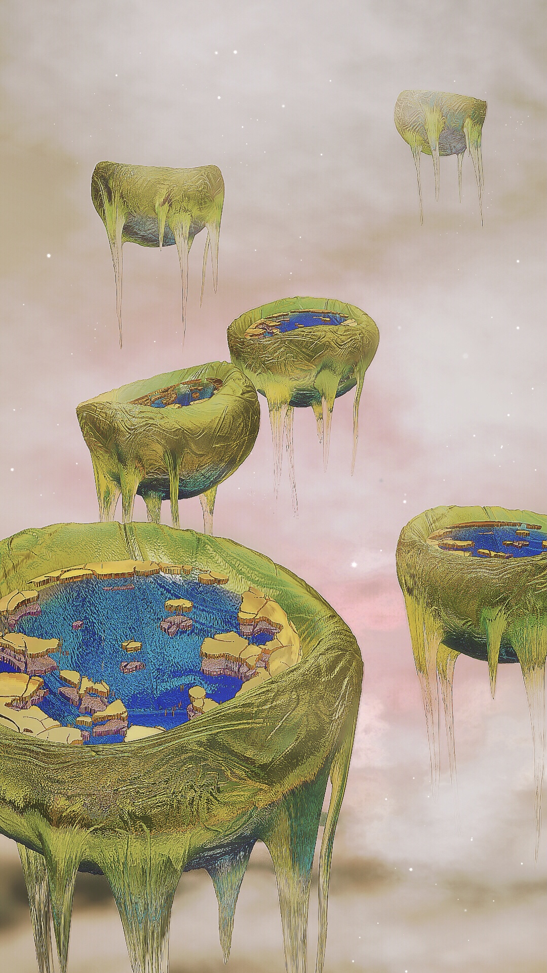 Theses Worlds are similar but  disconnected