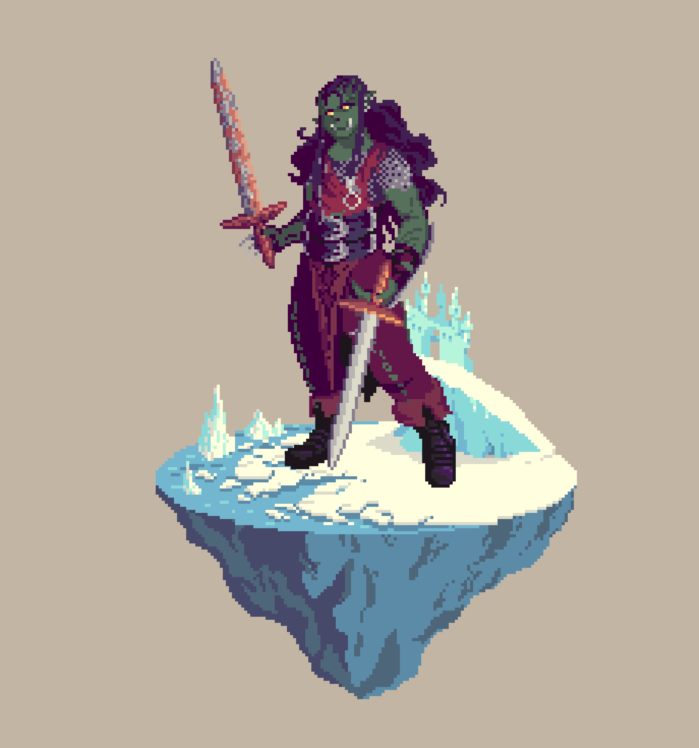Tusktooth Half-Orc Frenzy Barbarian from The Castle