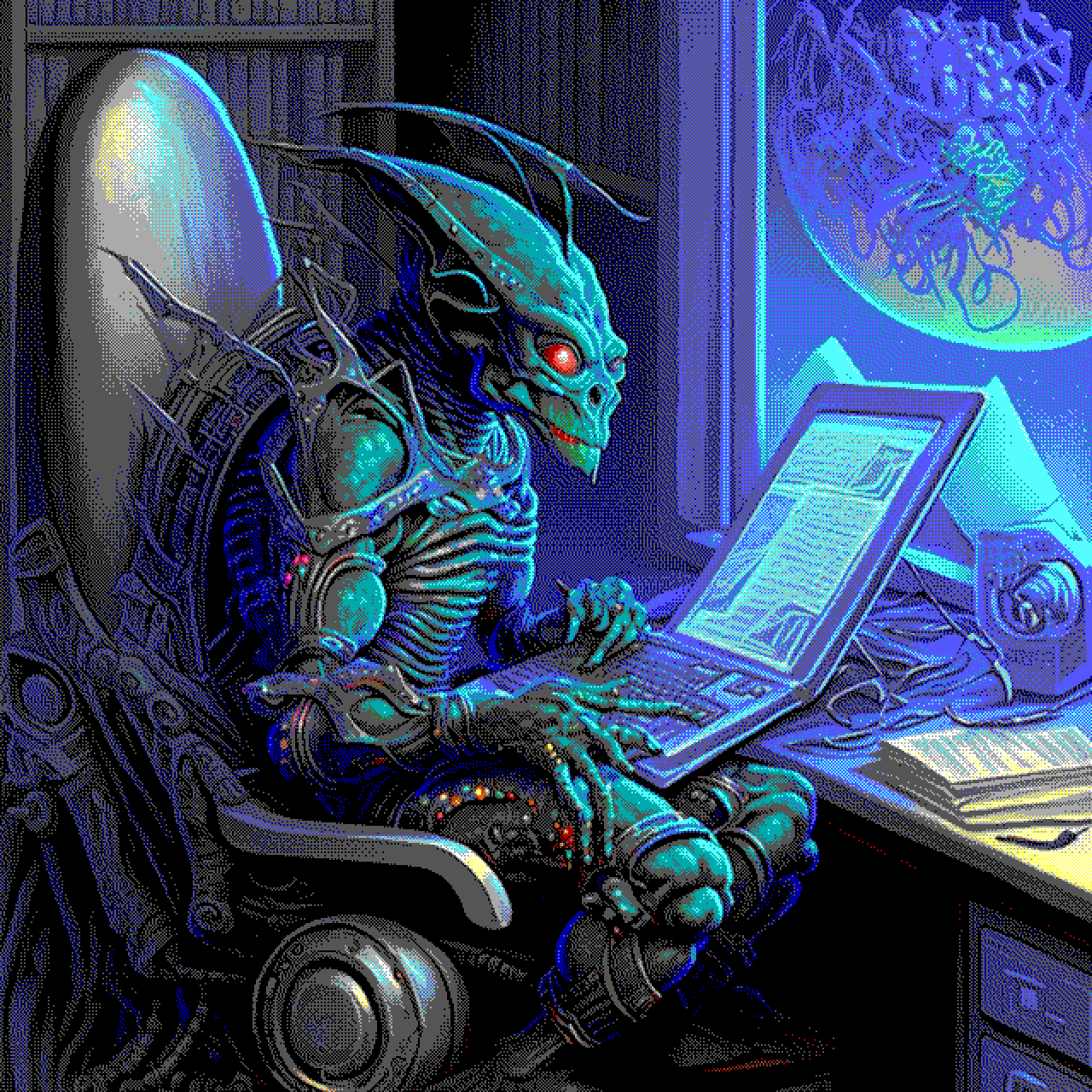 Alien Reptile Wizard