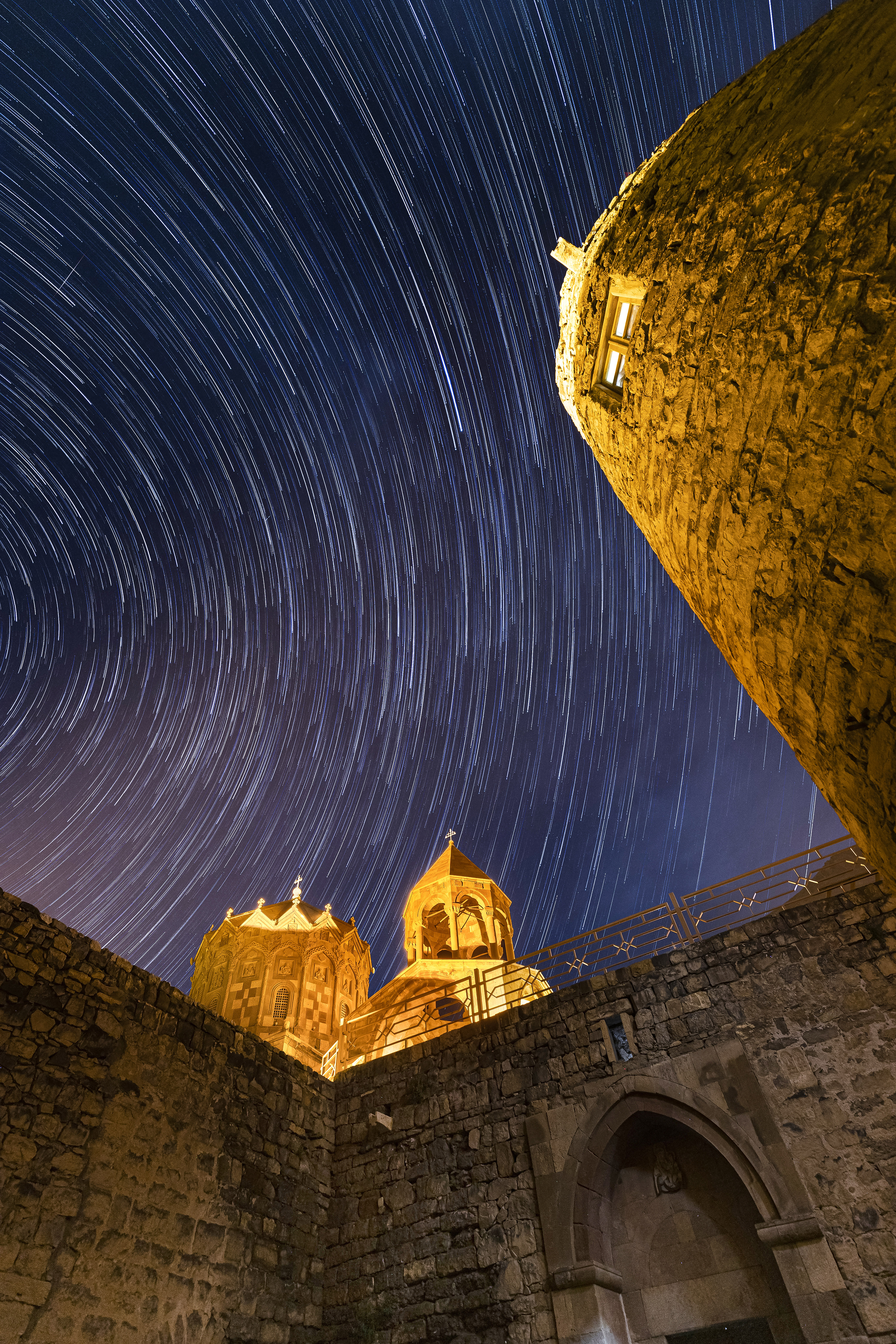 Star Trails on Saint Stepanos Monastery