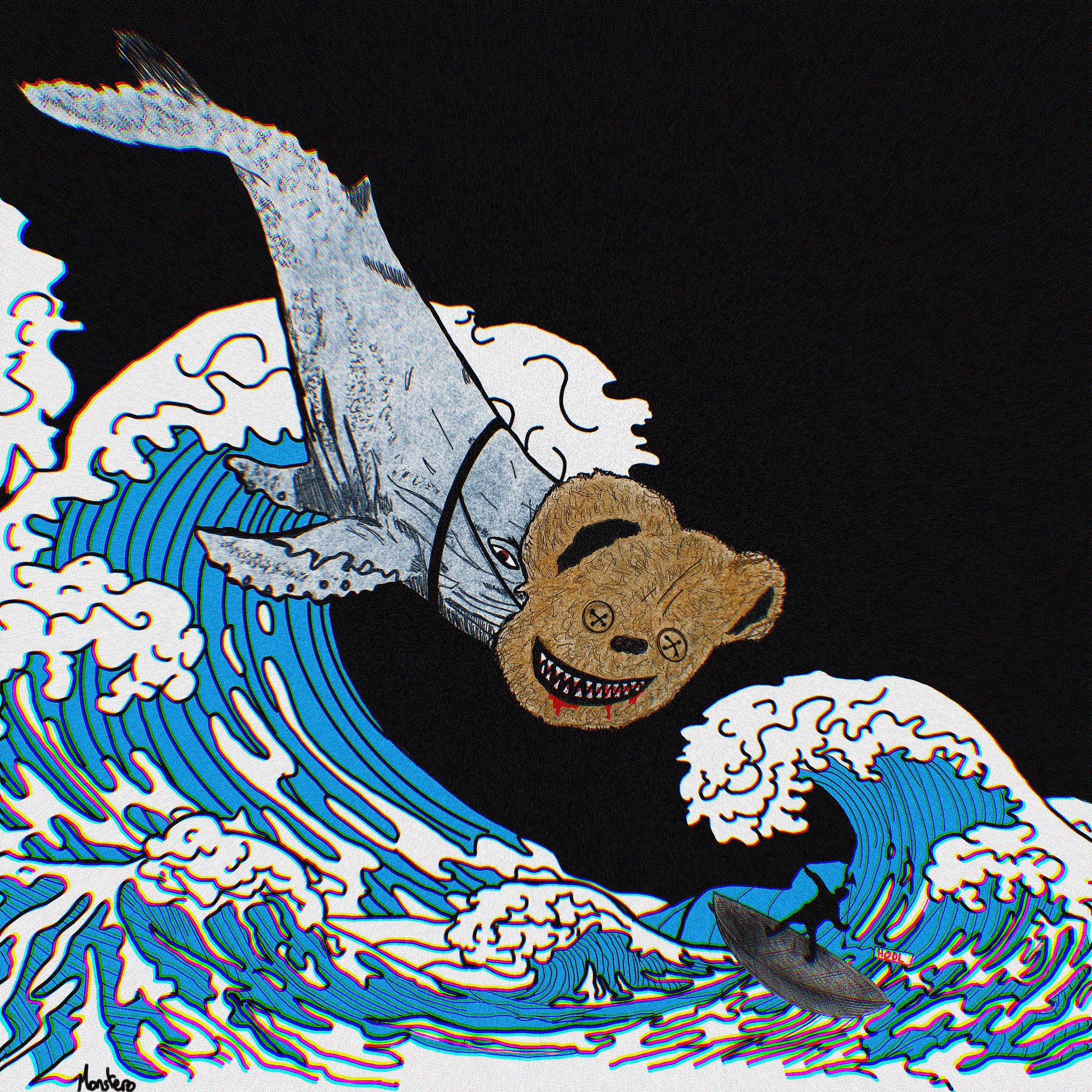Bear whale and the hodler
