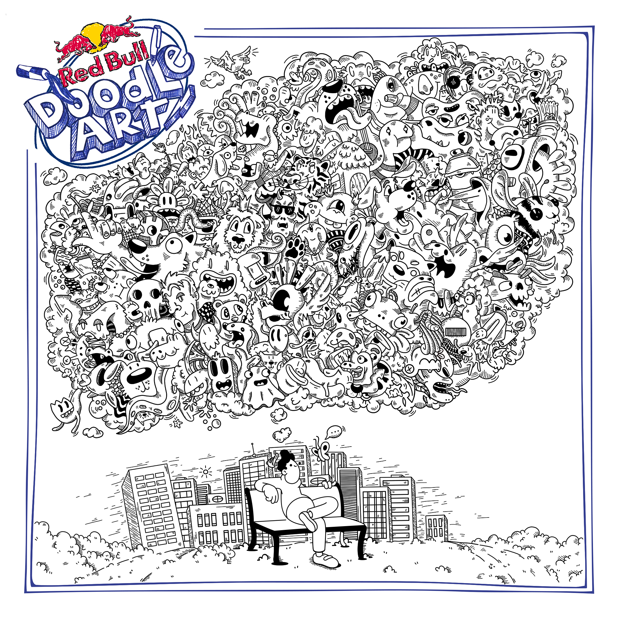 Red Bull Doodle Art Collection mentored by Burnt Toast #9948/12935
