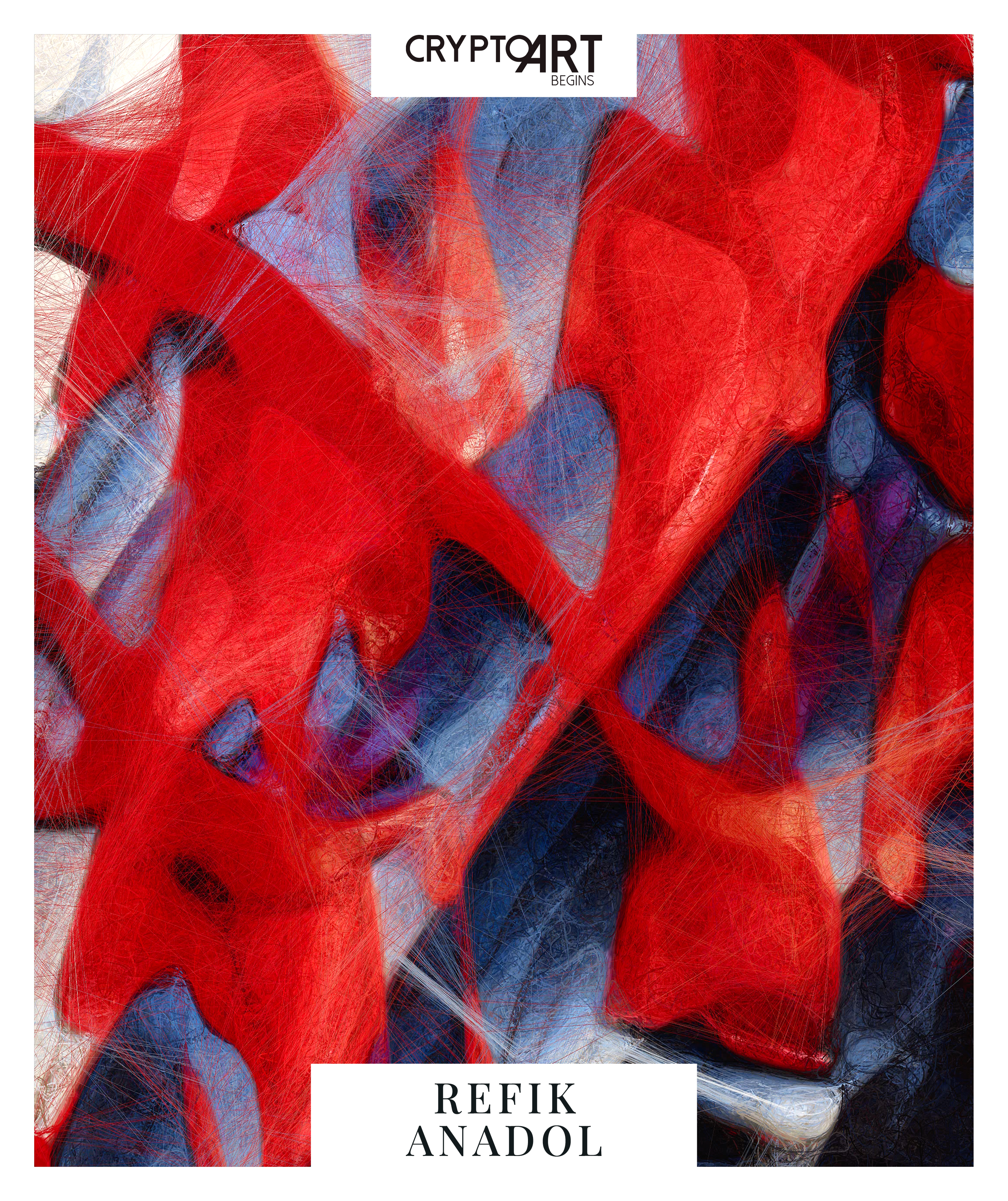 REFIK ANADOL CRYPTO ART Begins (WHITE) #2/8