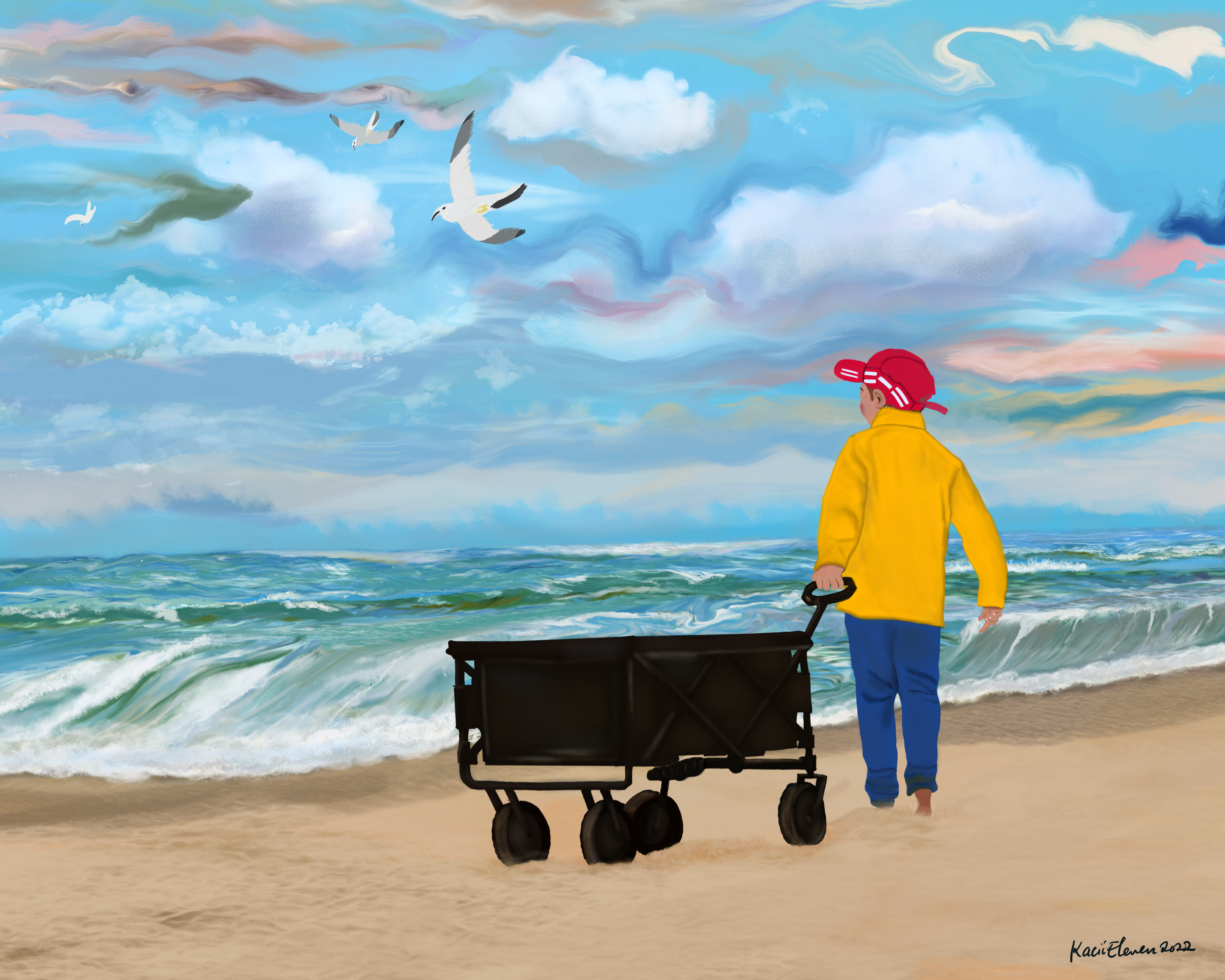 Like a boy bringing good news to the birds