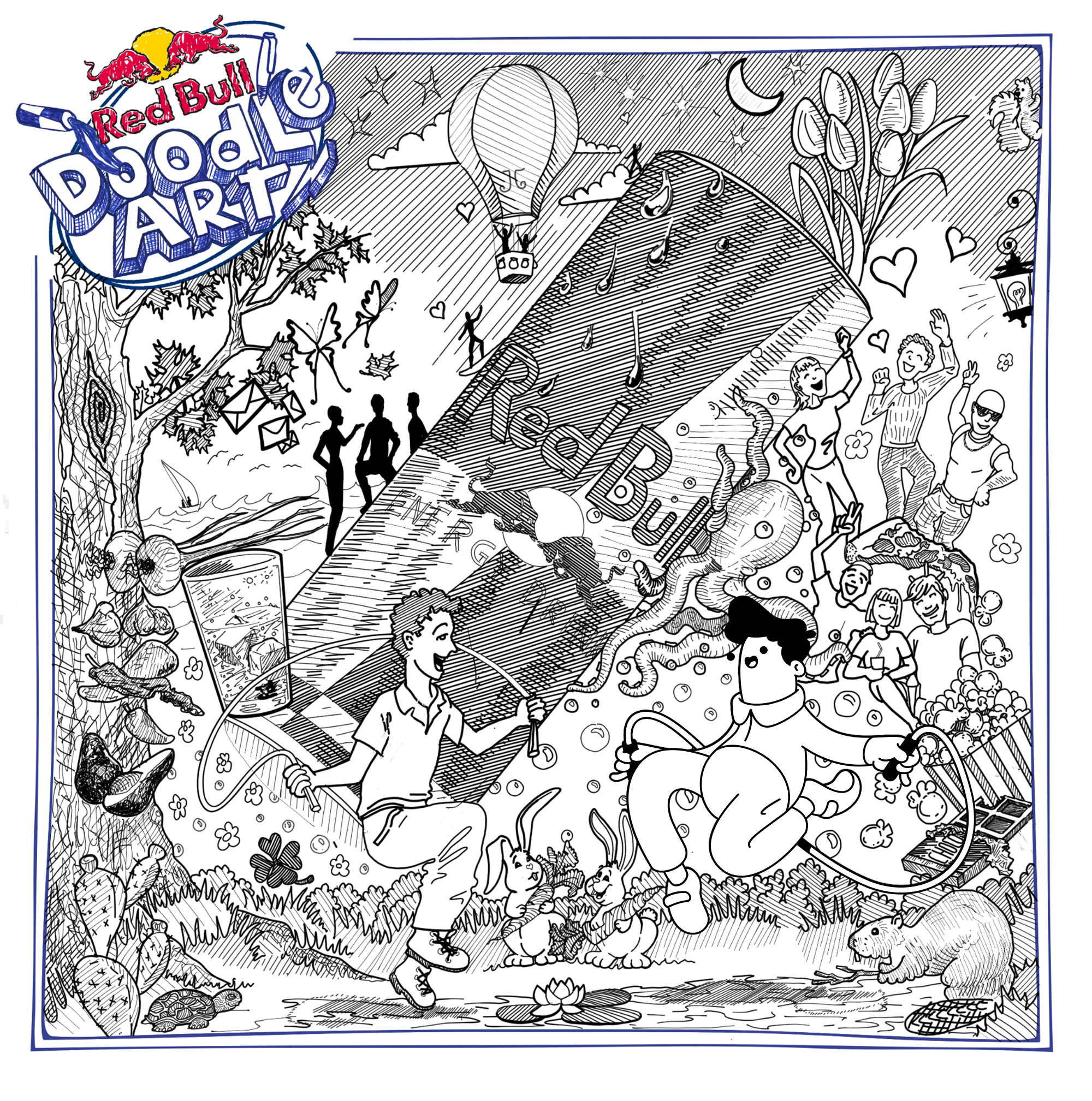 Red Bull Doodle Art Collection mentored by Burnt Toast #12724/12935
