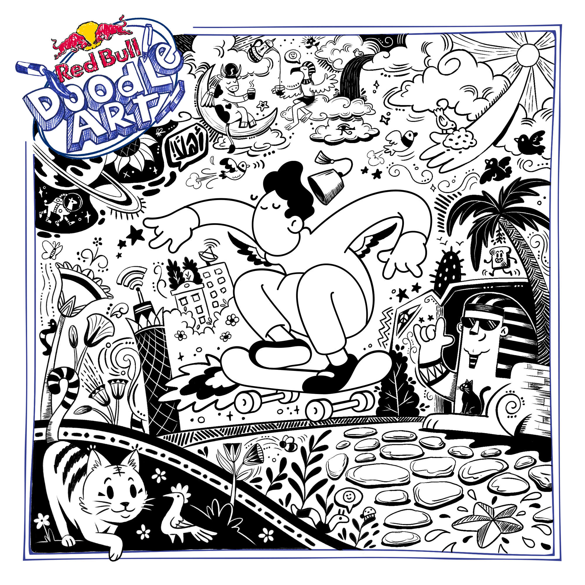 Red Bull Doodle Art Collection mentored by Burnt Toast #9918/12935