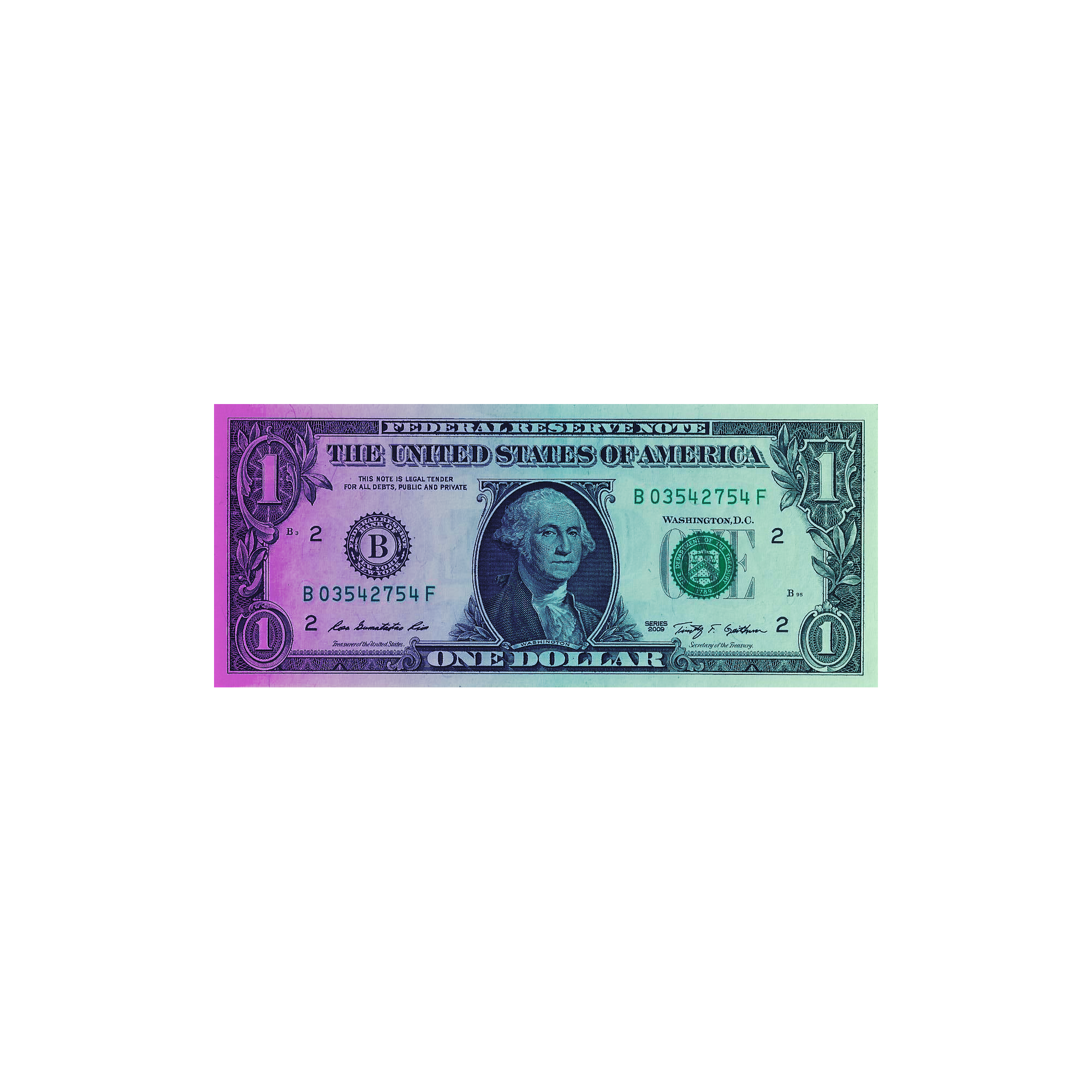 US One Dollar Bill (Remix) 90