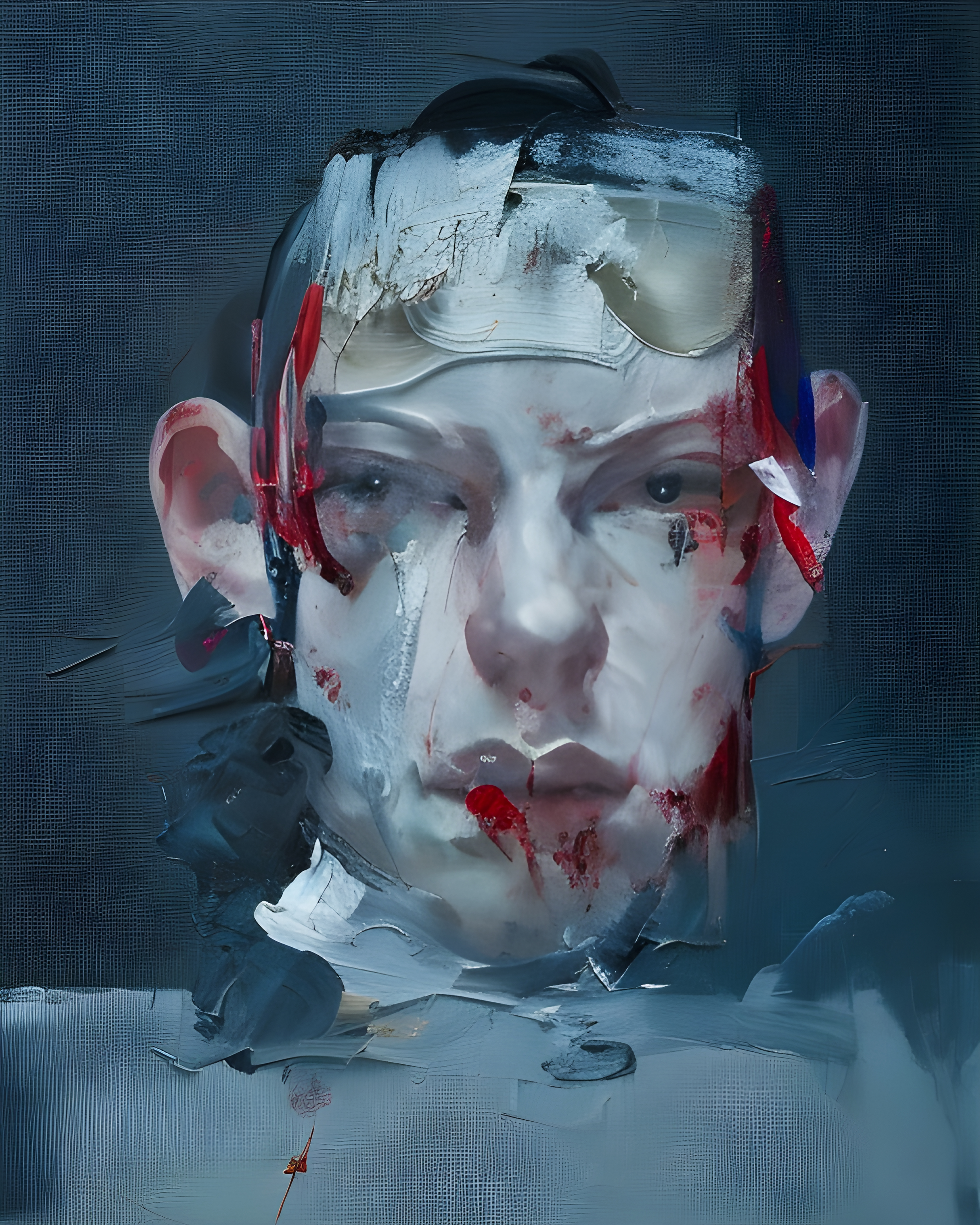 "Obscured Reflections: Veiled Beauty"