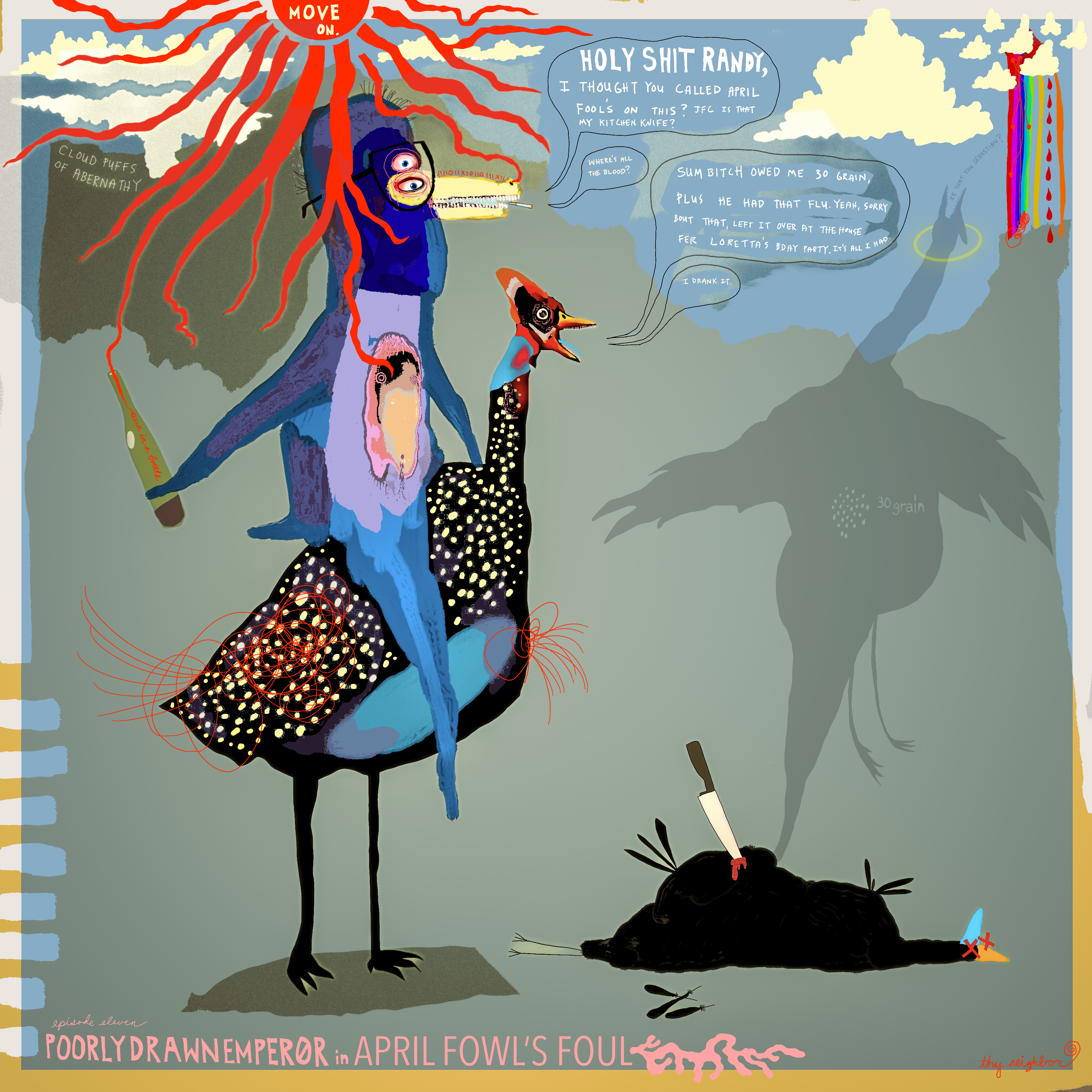 P_D_E <E.11> APRIL FOWL'S FOUL