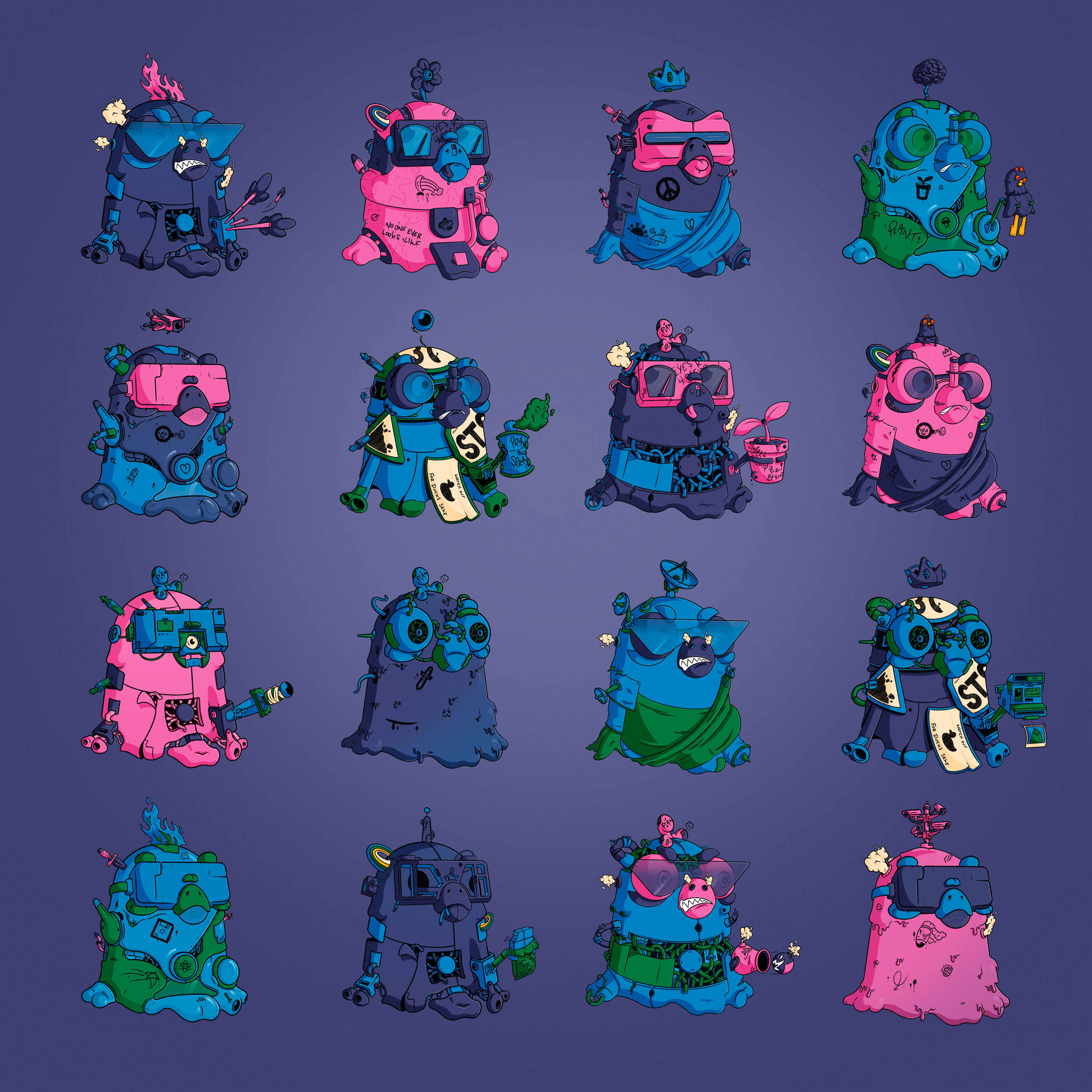 Squabble Heads: Purple Plant