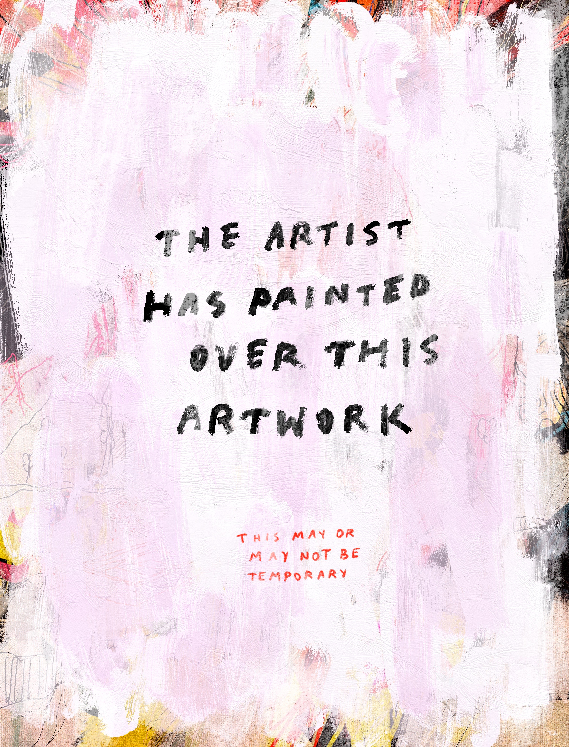 THE ARTIST HAS PAINTED OVER THIS ARTWORK