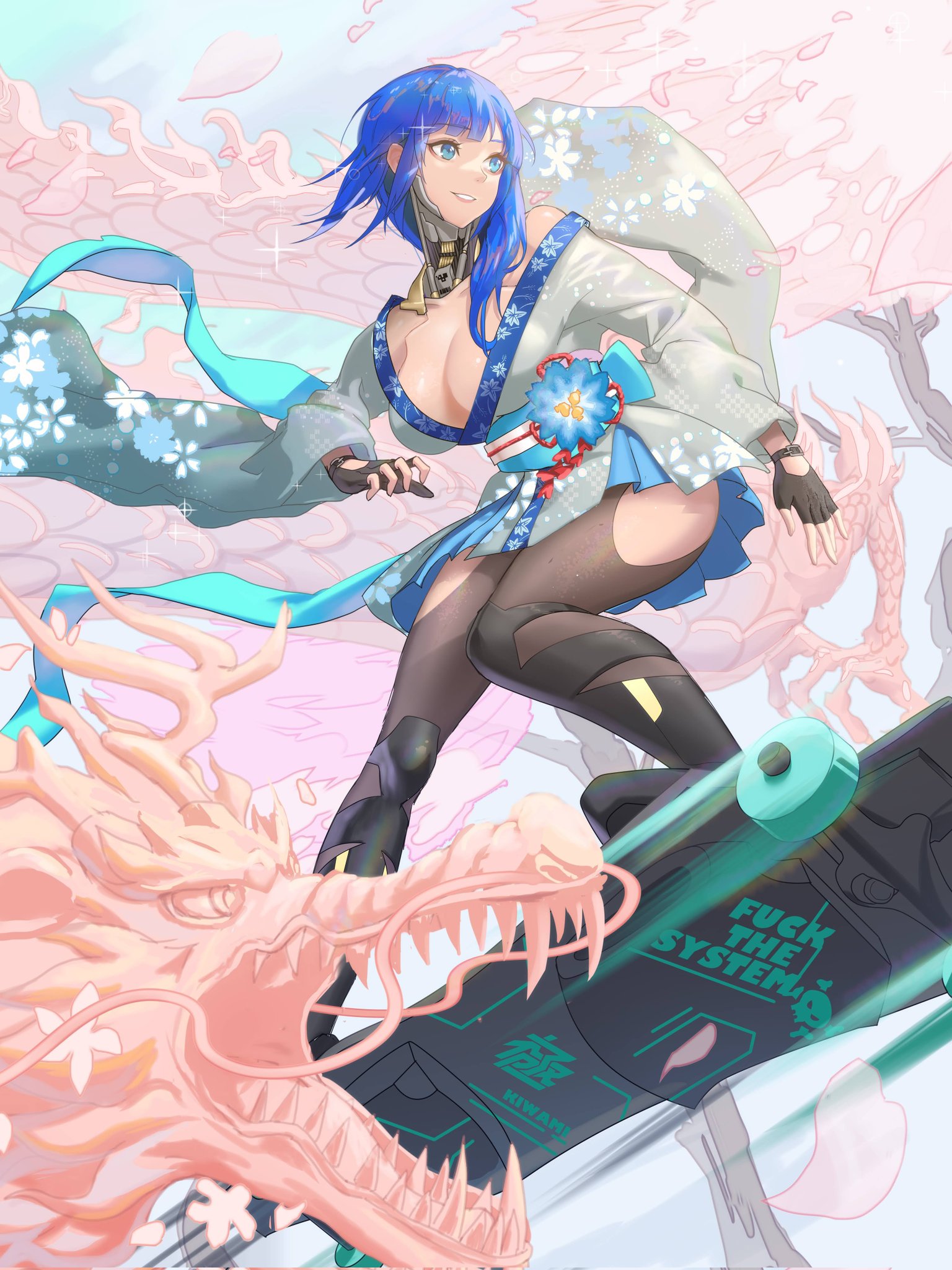 Dragoness Dance under the Sakura Blossoms