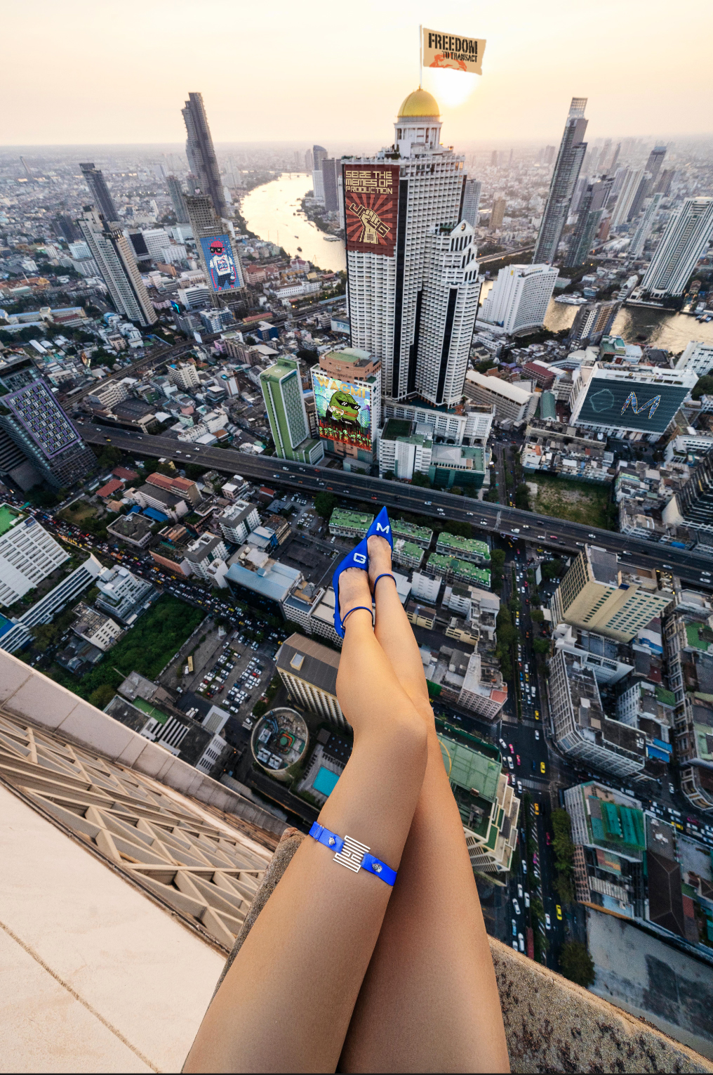 Gm From a Roof Full of Memes