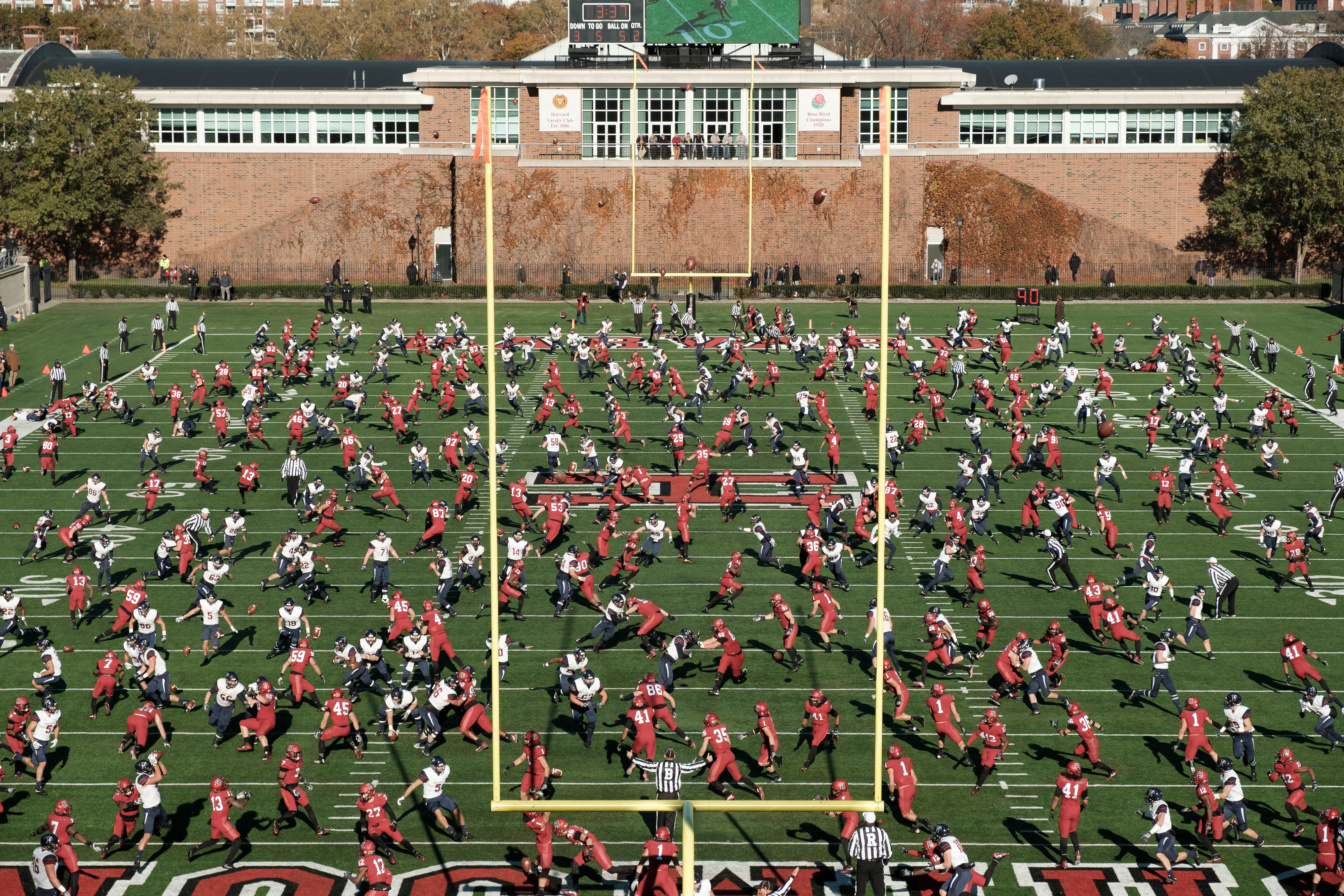 Harvard Football from End Zone