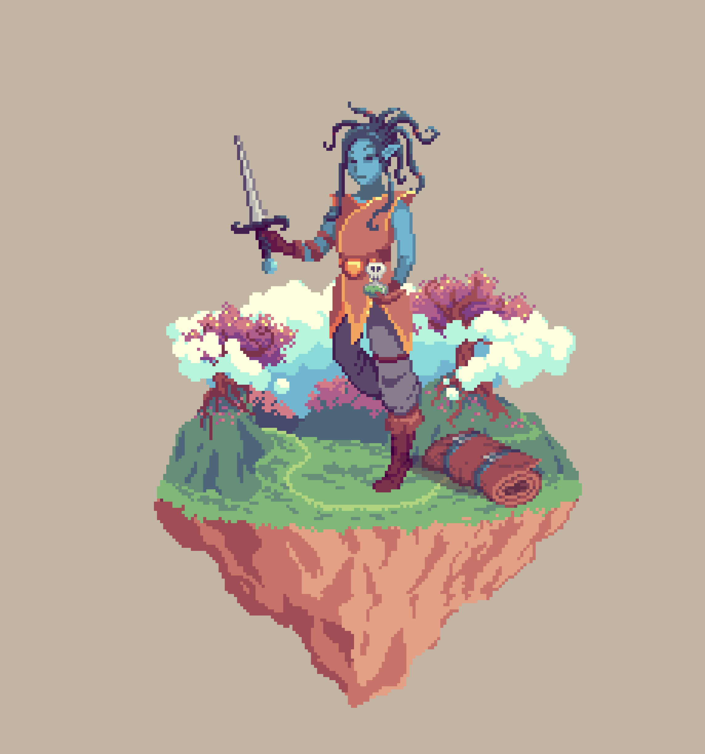 Oceanic Elemental Assassin Rogue from The Glade + Bedroll