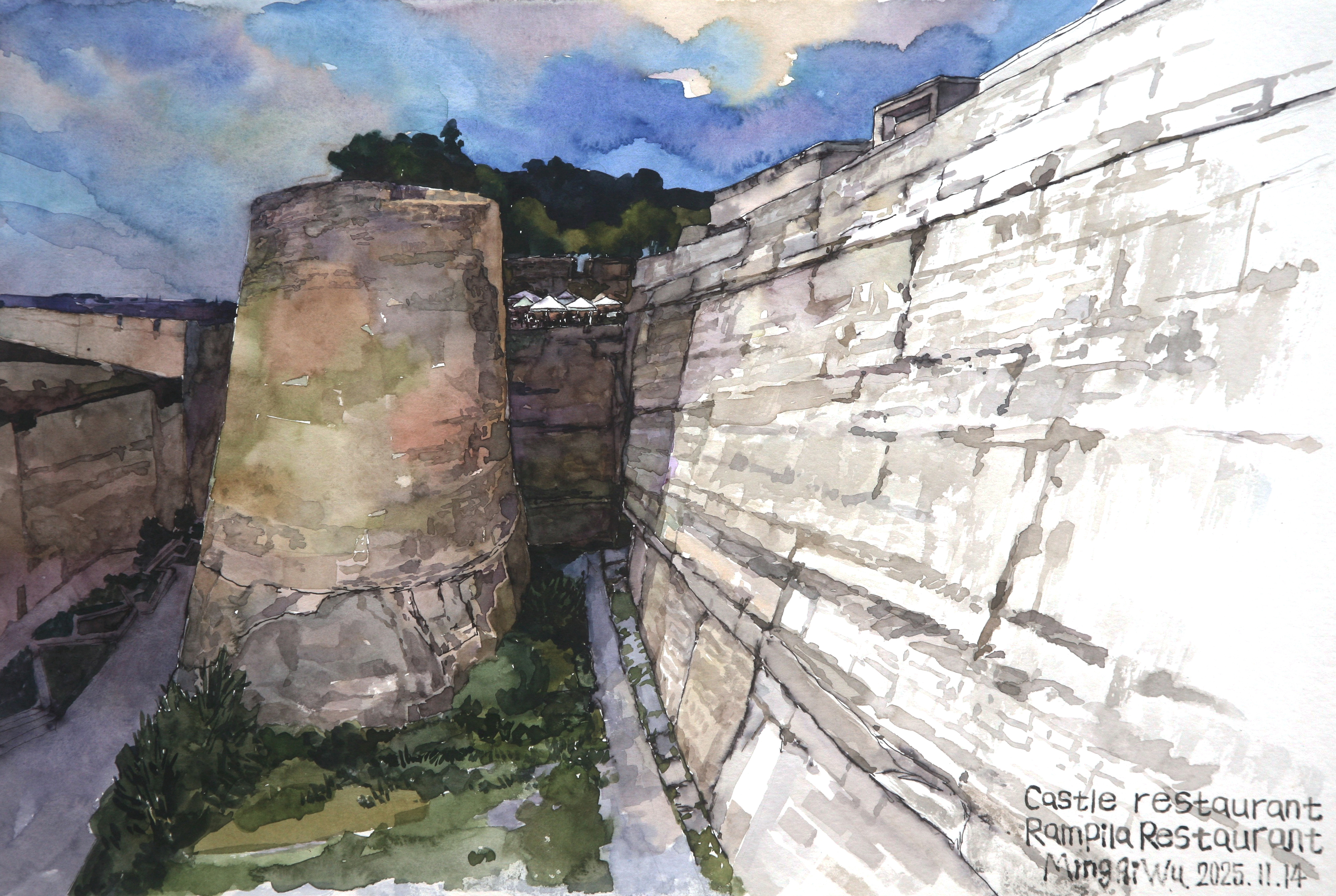 Medieval Castle Restaurant by the Mediterranean