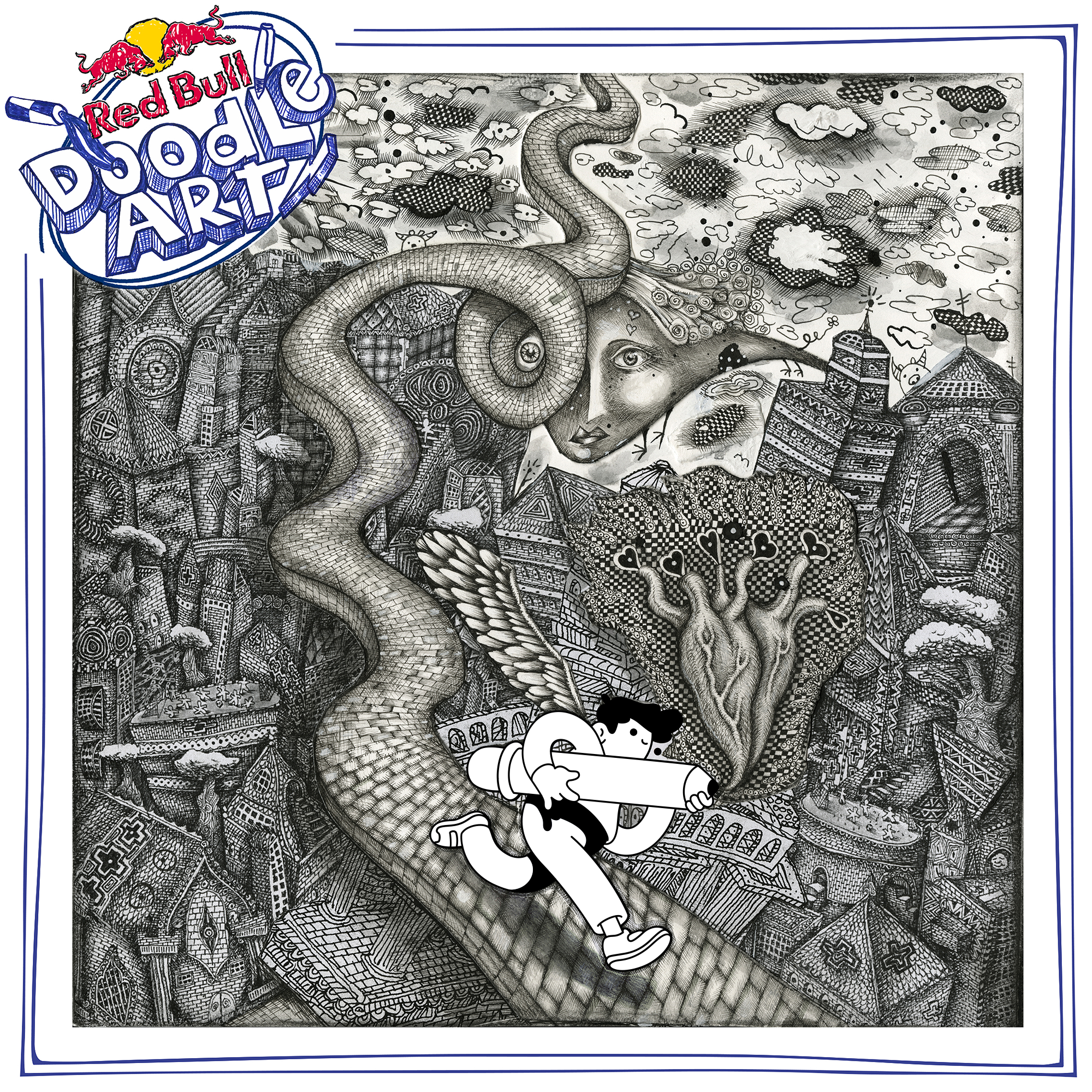 Red Bull Doodle Art Collection mentored by Burnt Toast #9954/12935