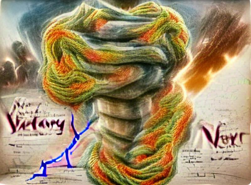 the neverending yarn of victory looks like an unfurling scarf