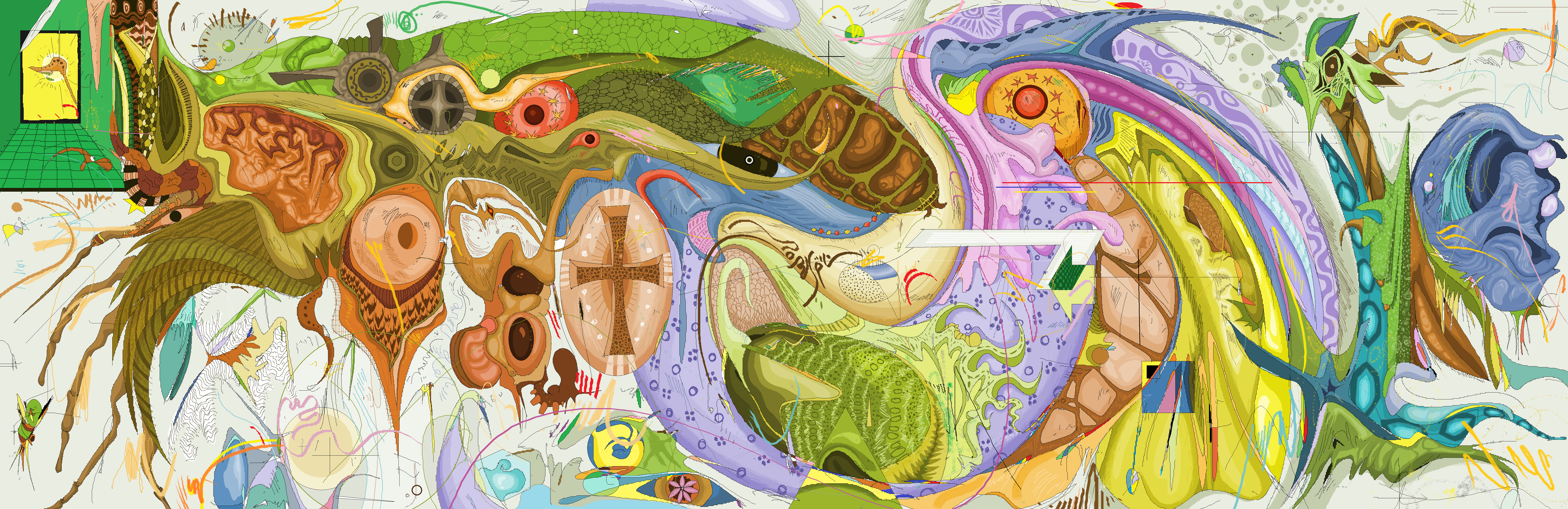 Grasshopper and a moth