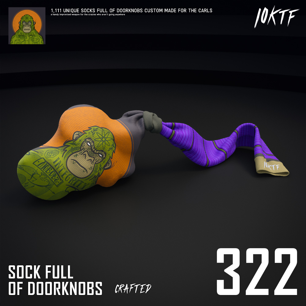 Tat Sock Full of Doorknobs #322
