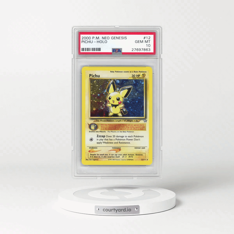 2000 Pokémon Neo Genesis #12 Pichu - Holo (PSA 10 GEM MINT