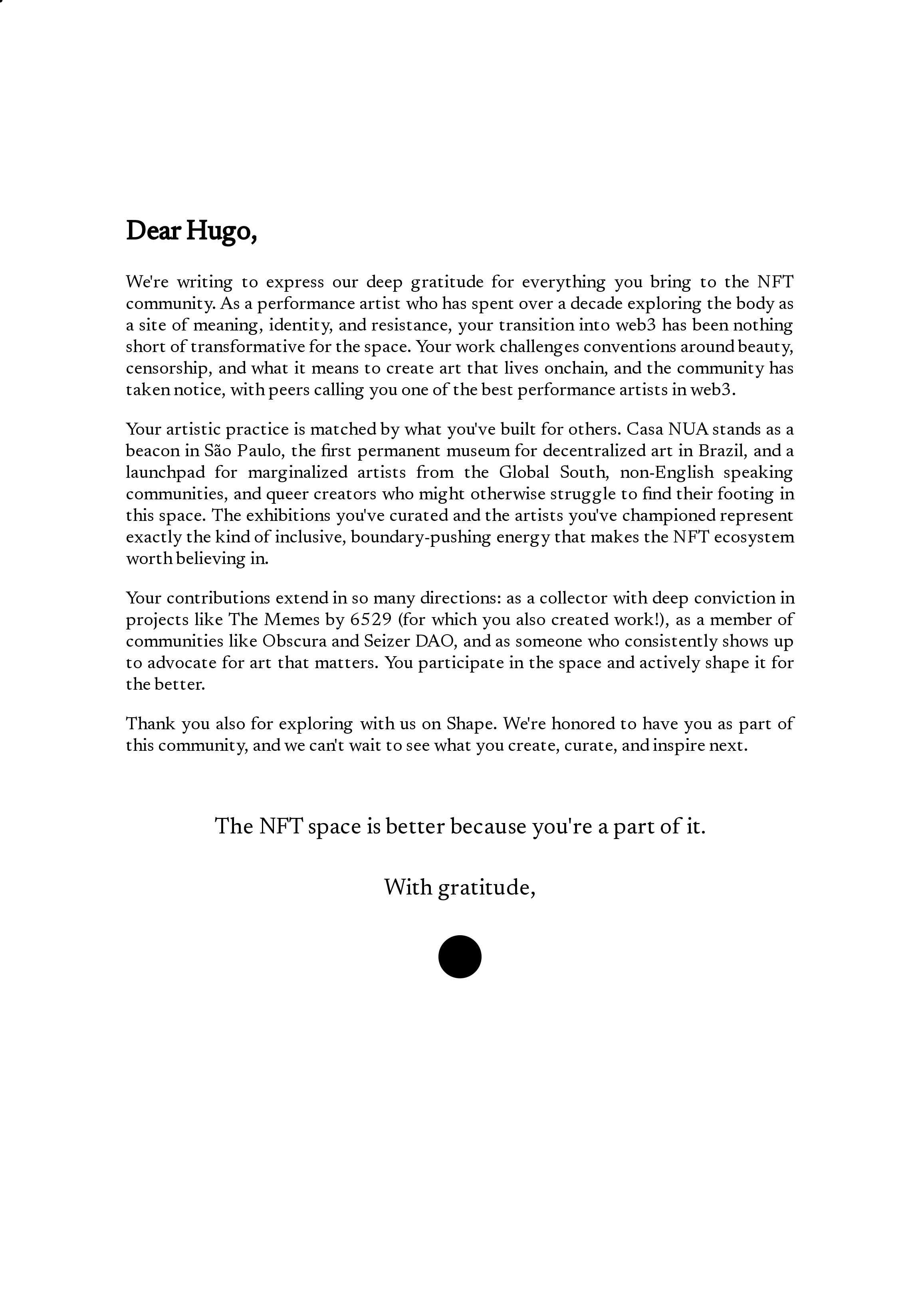 Dear Hugo