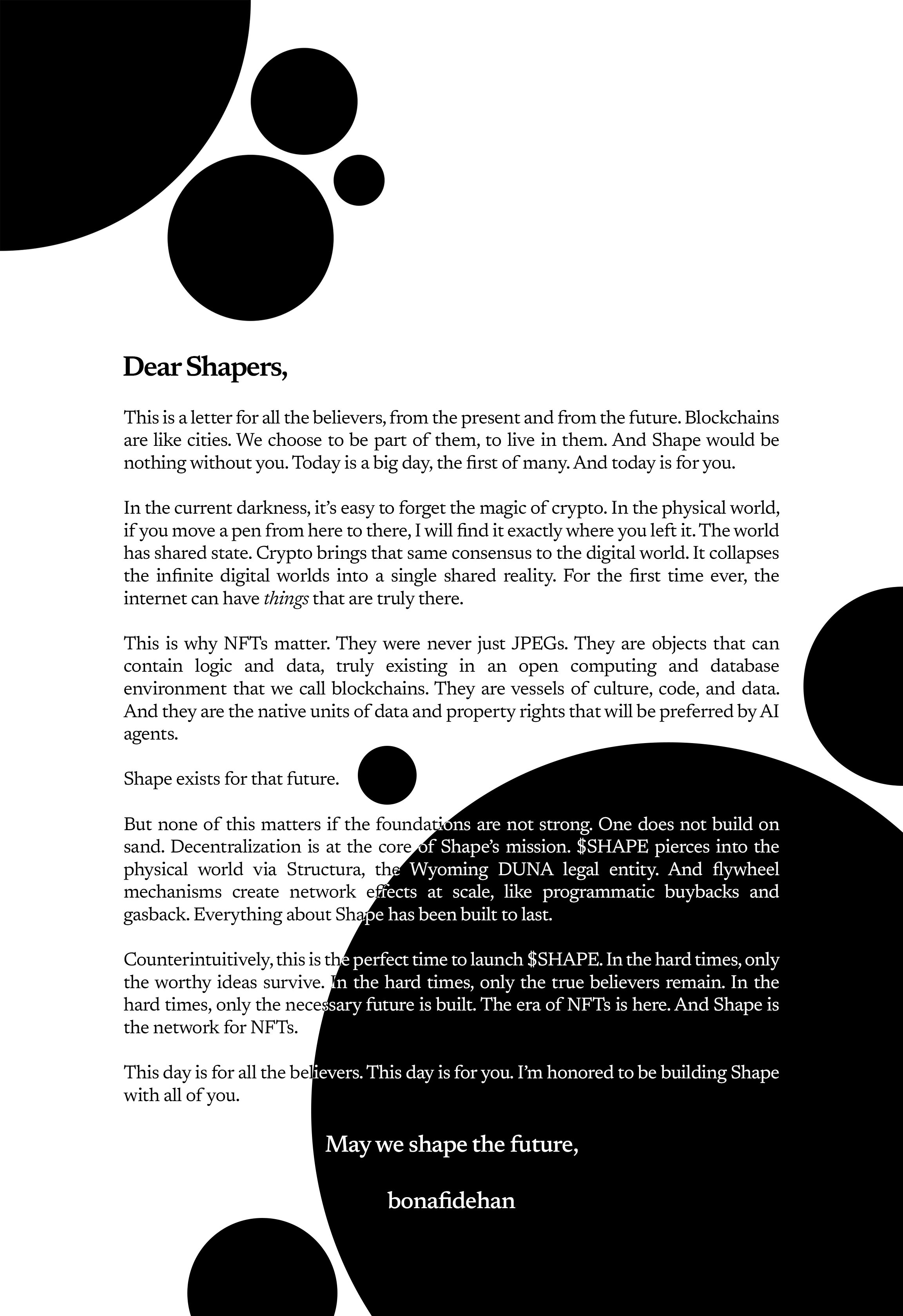 Letter from the founder