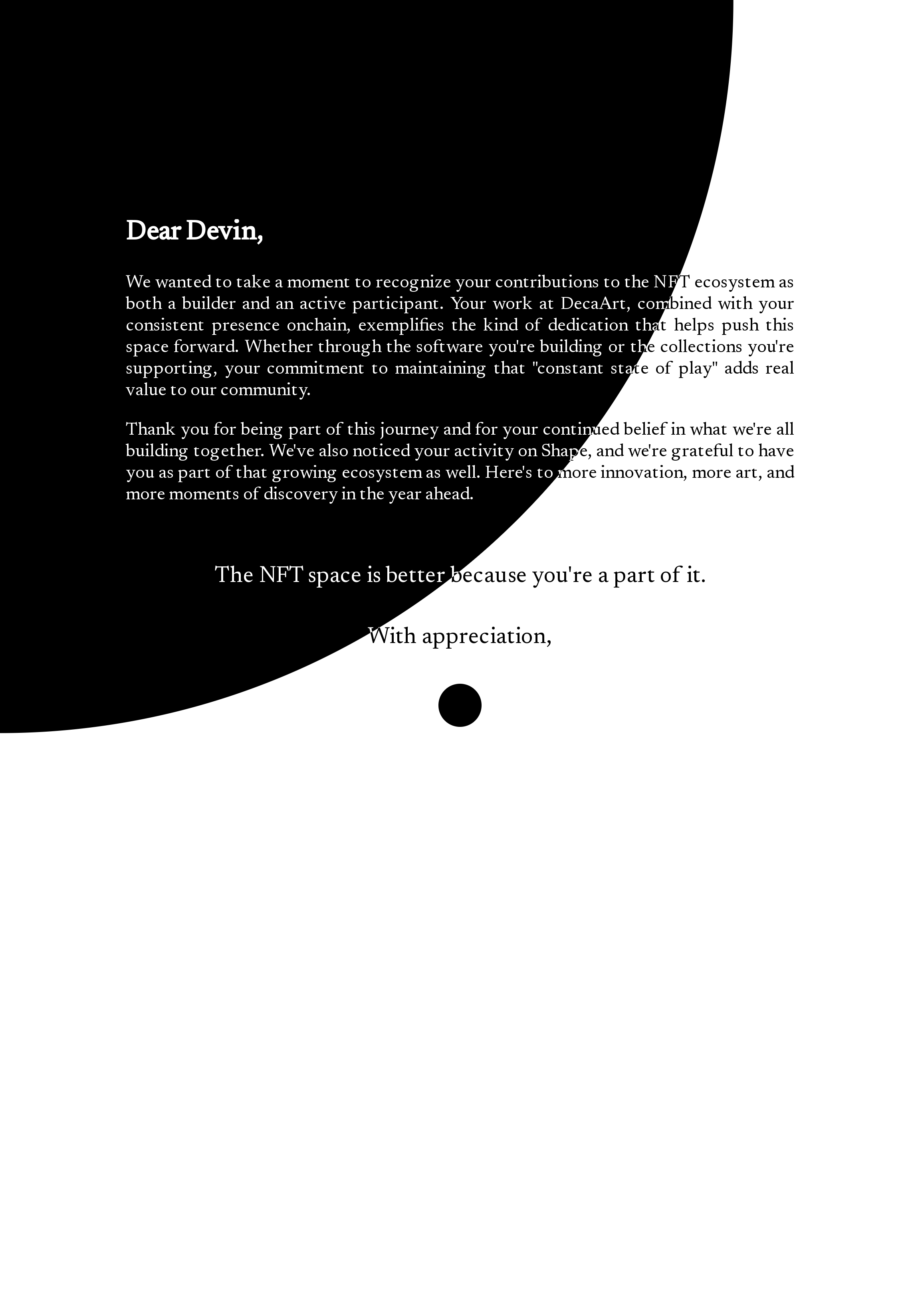 Dear Devin