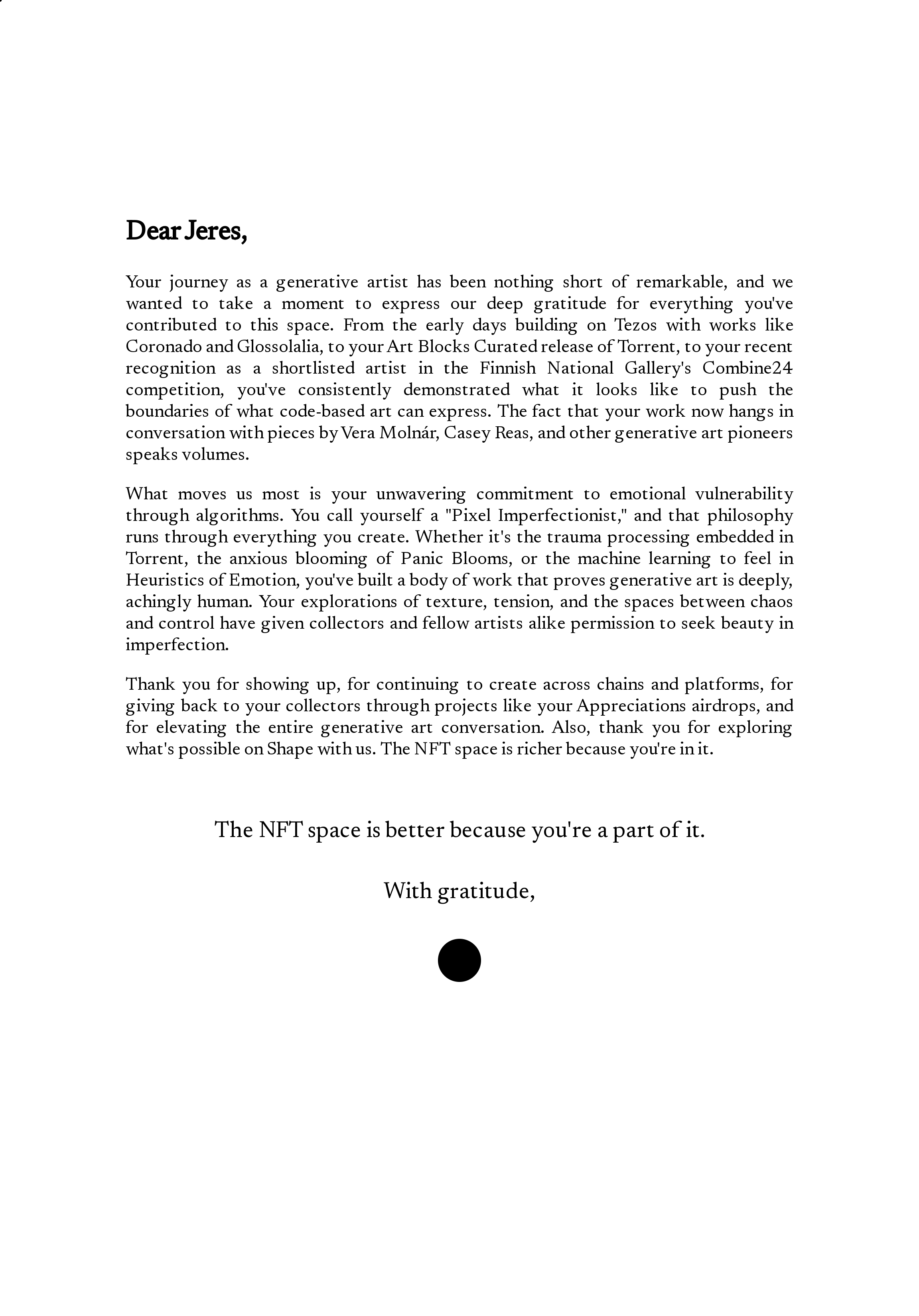 Dear Jeres