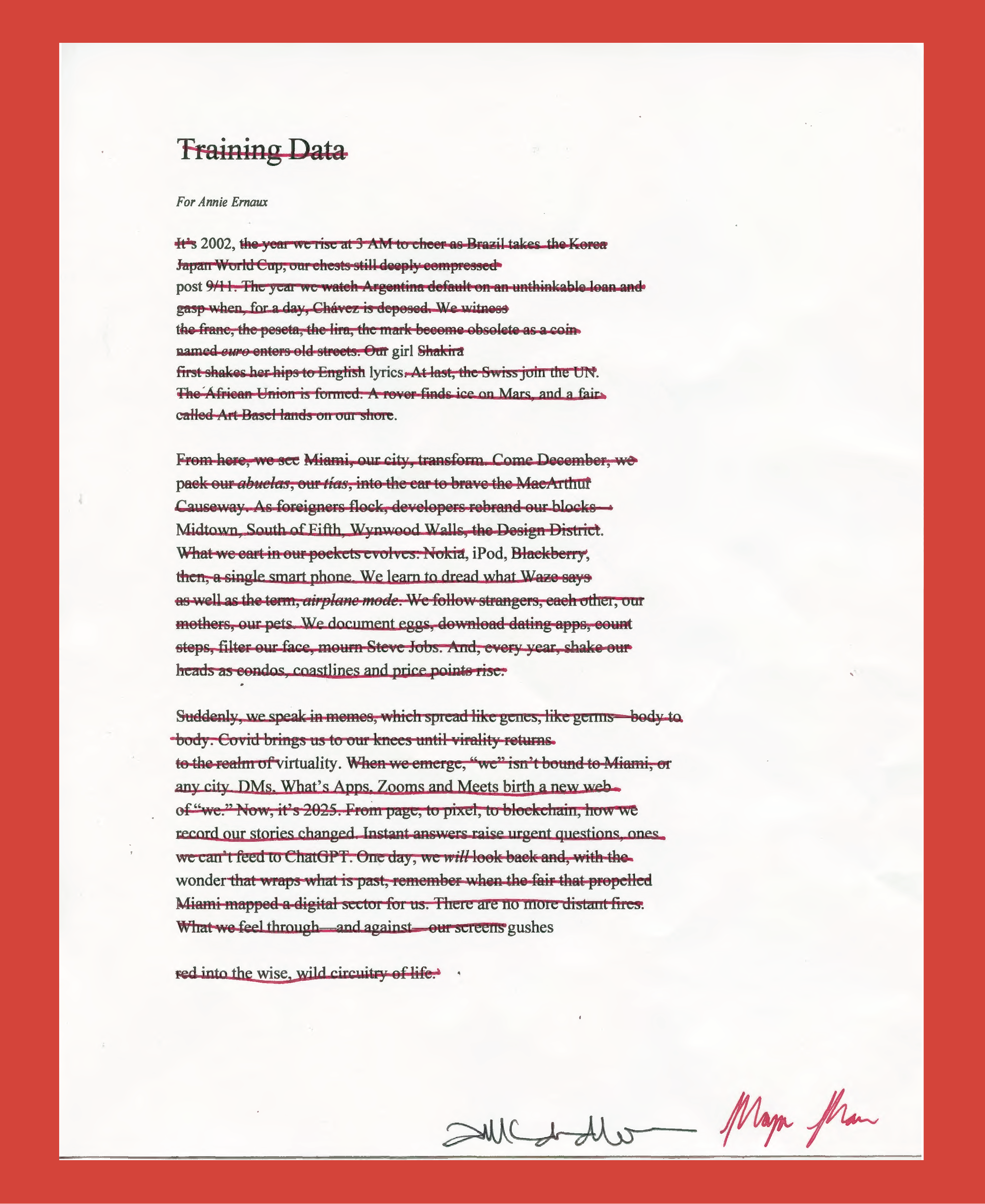 Maya Man’s Training Data