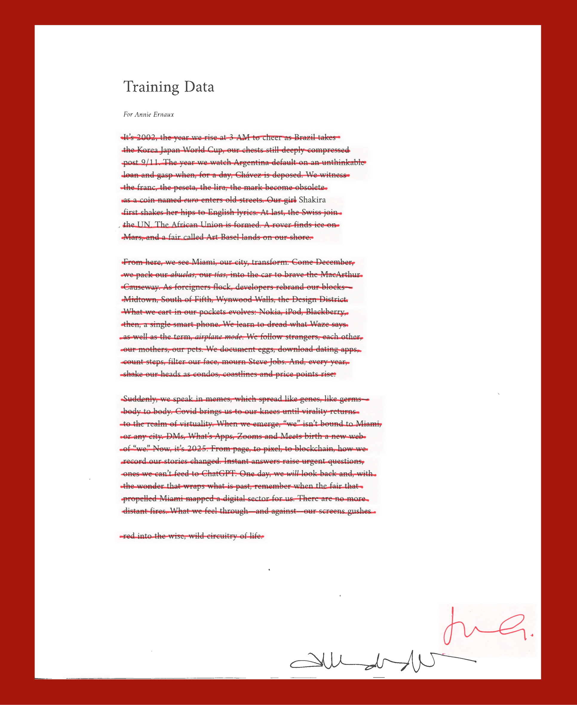 Jamie Gourlay’s Training Data