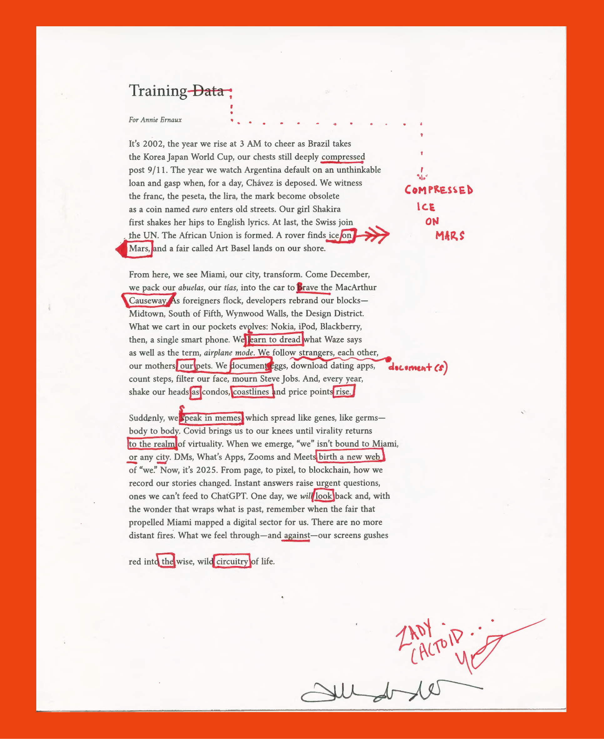 Lady Cactoid’s Training Data