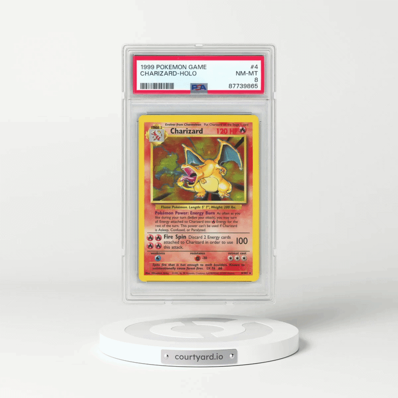 1999 Pokémon Game #4 Charizard - Holo (PSA 8 NM-MT)