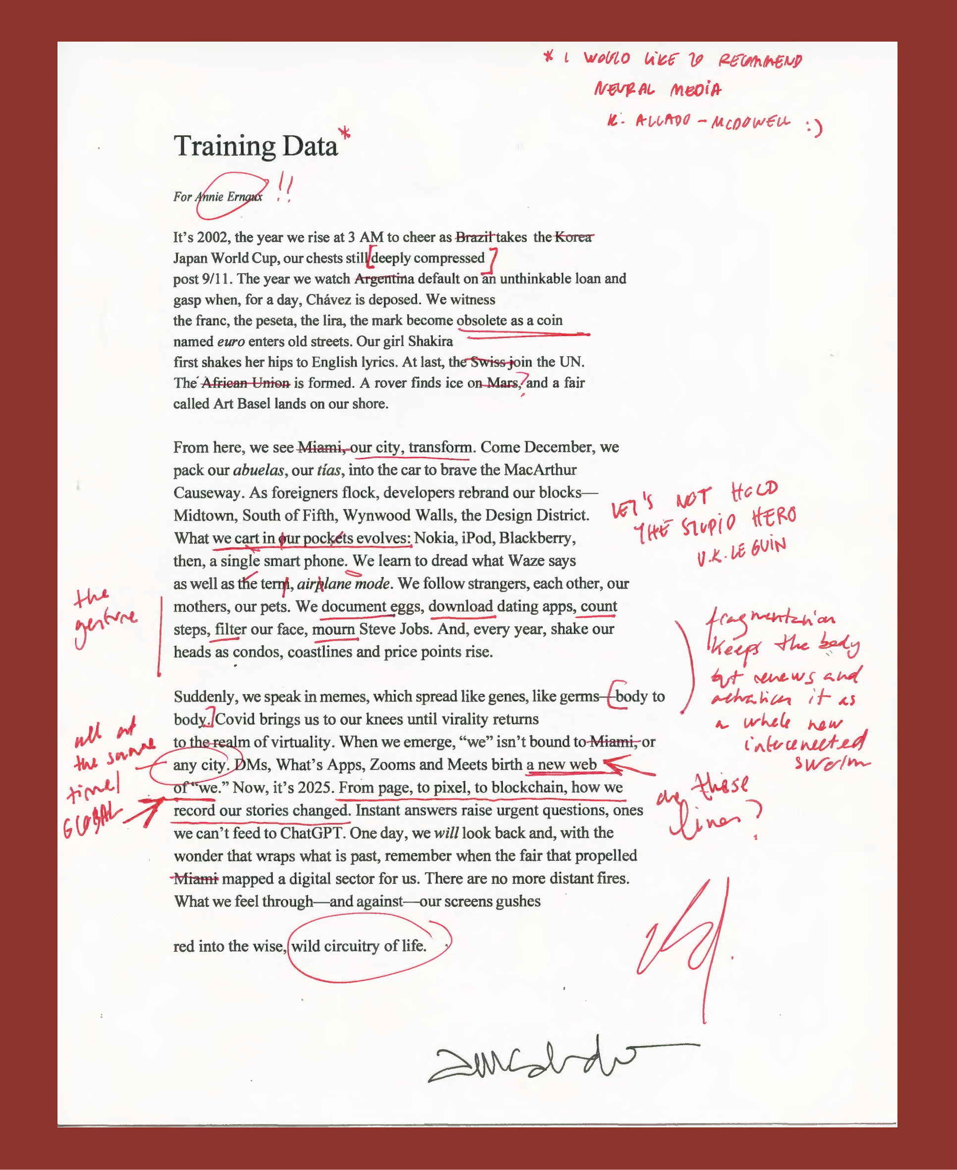 Elena Carbajal’s Training Data