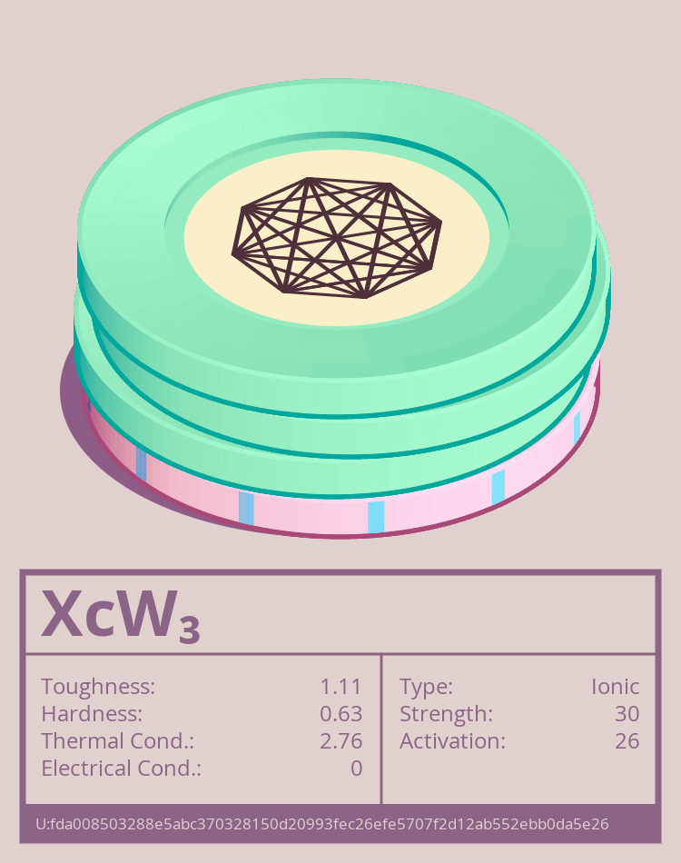 XcW₃ molecule