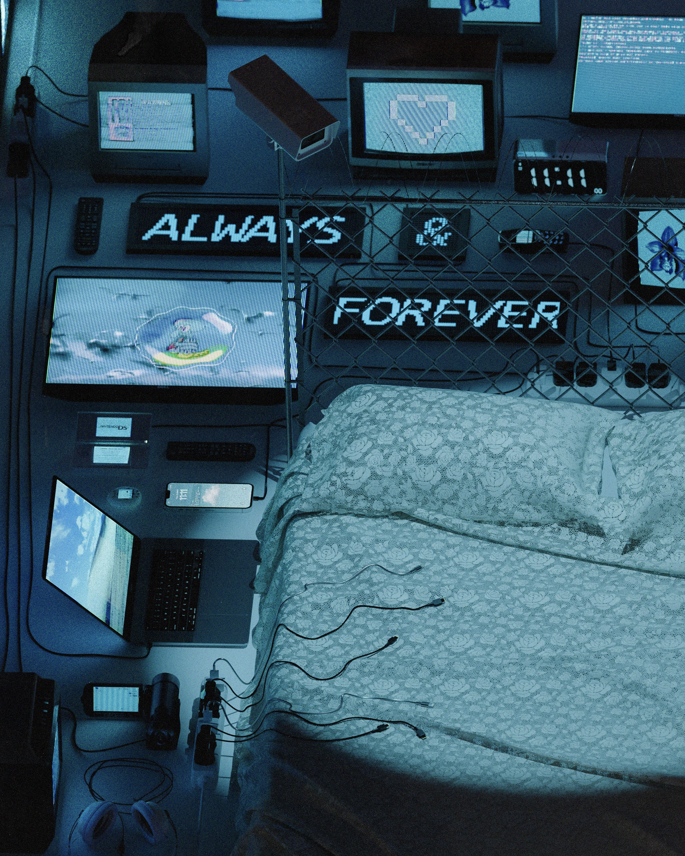 trapped in blue light